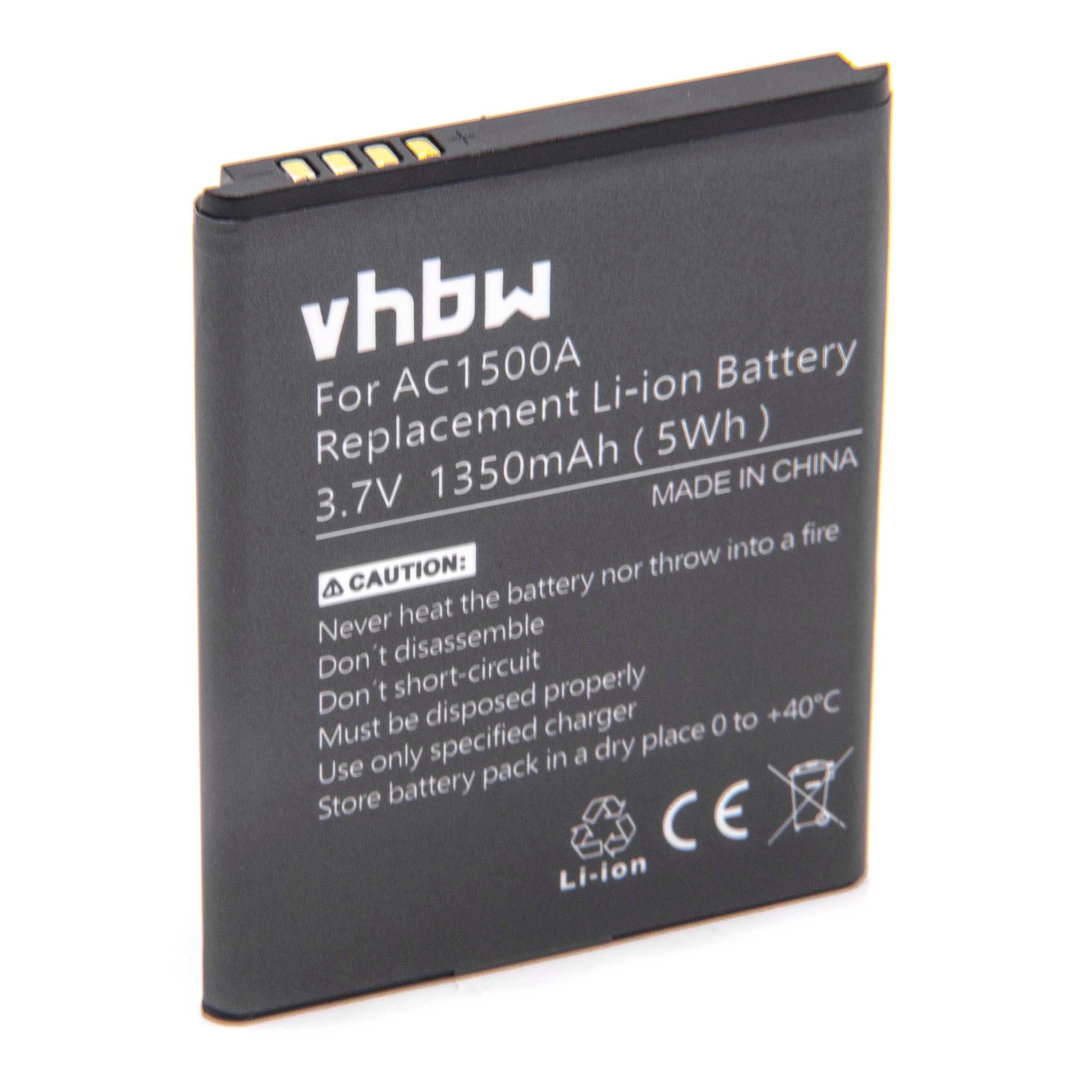 vhbw Ersatz für Archos AC1500A für Smartphone-Akku Li-Ion 1350 mAh (3,7 V)
