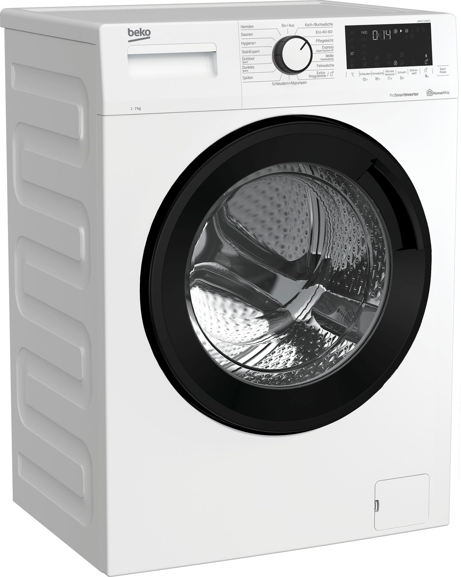 BEKO Waschmaschine WML71465S, 7 kg, 1400 U/min | Frontlader