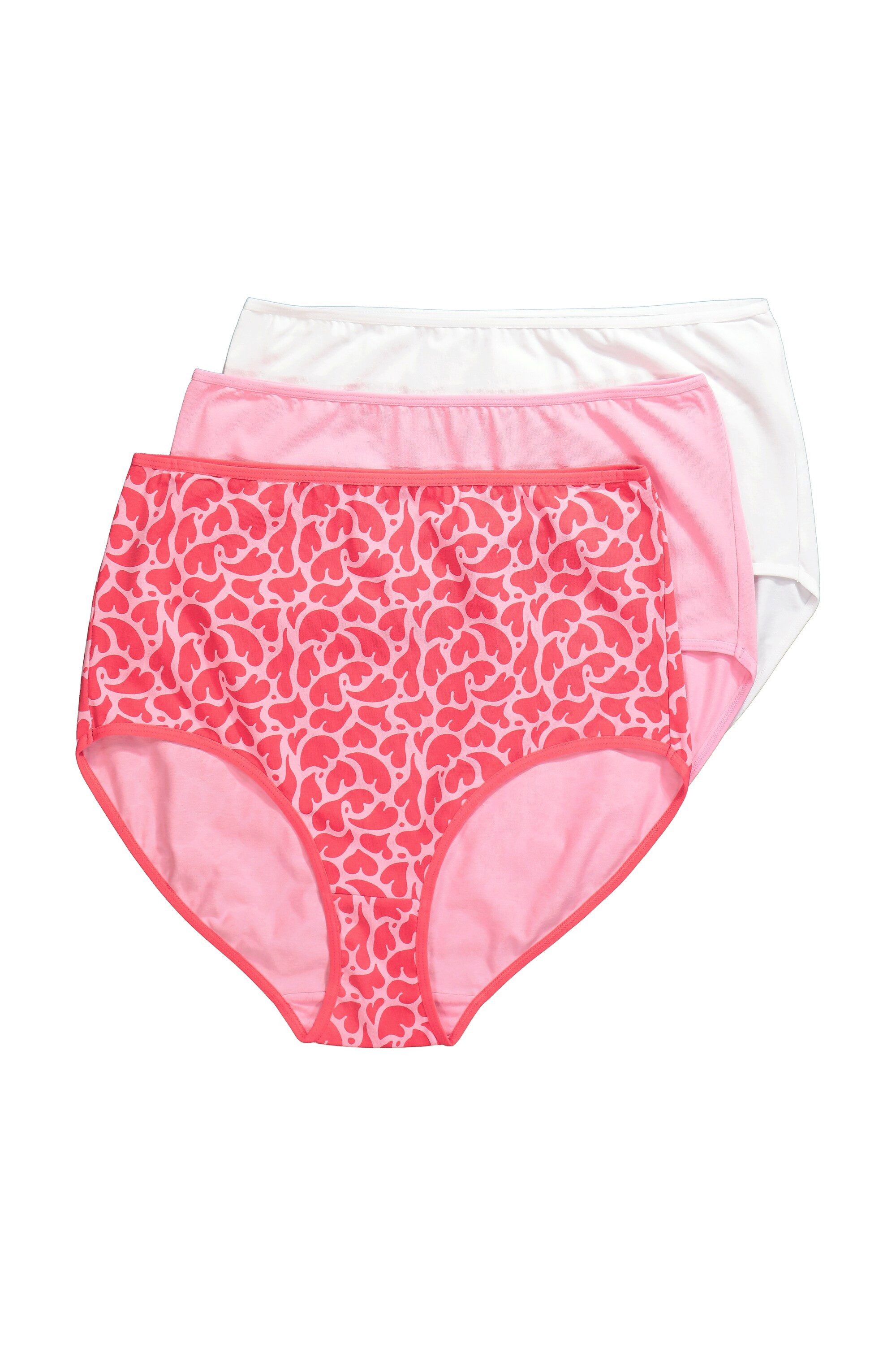 Ulla Popken Maxislip Maxislips 3er-Pack Herzen High Waist