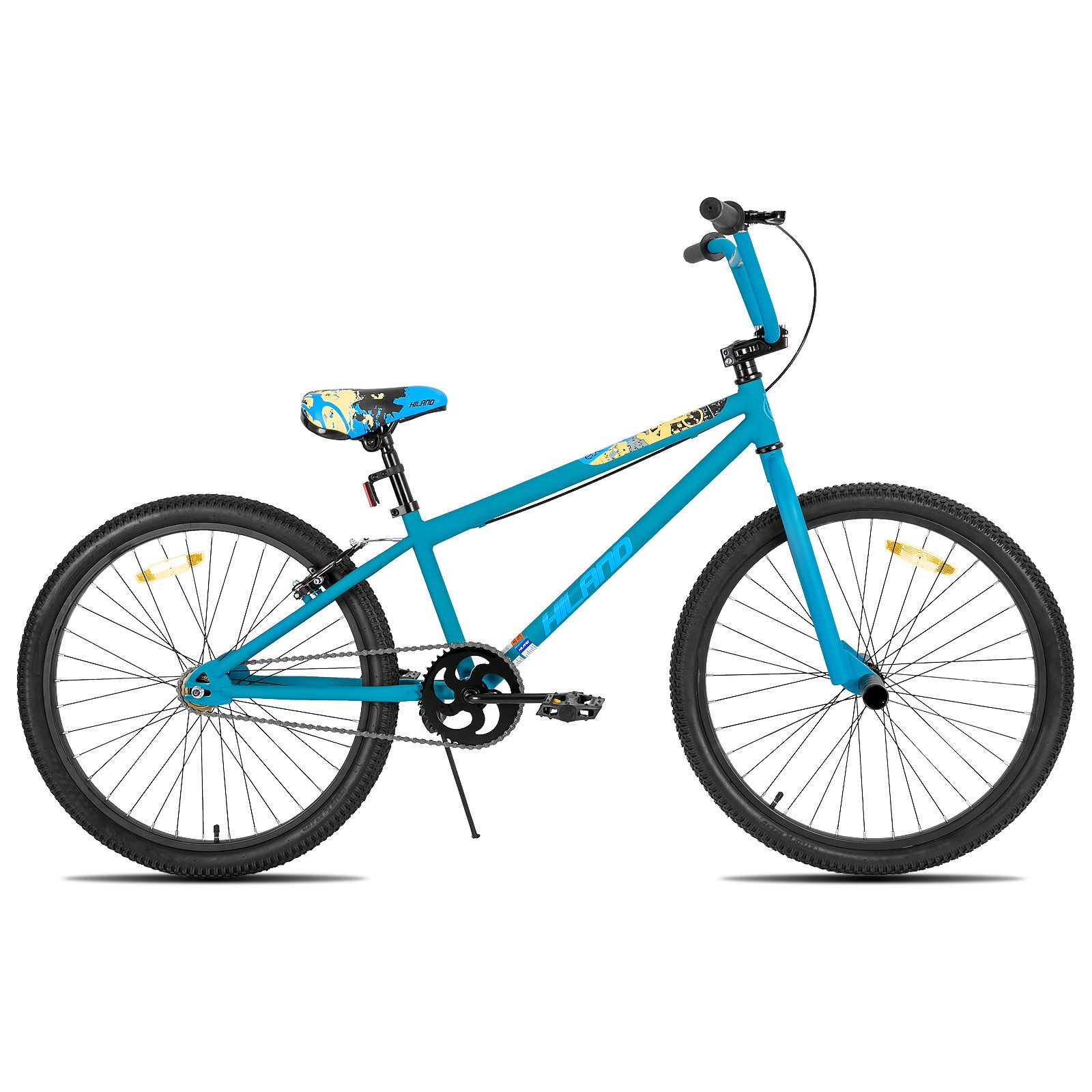 HILAND Kinderfahrrad Redeem 2.0 24/26Zoll Kinderfahrrad für Jungen ab 7-10 Jahre Kinder BMX, 1 Gang, mit einem 36T Kettenblatt, einem 18T Freilauf, Freestyle, 2 Stahl Pegs