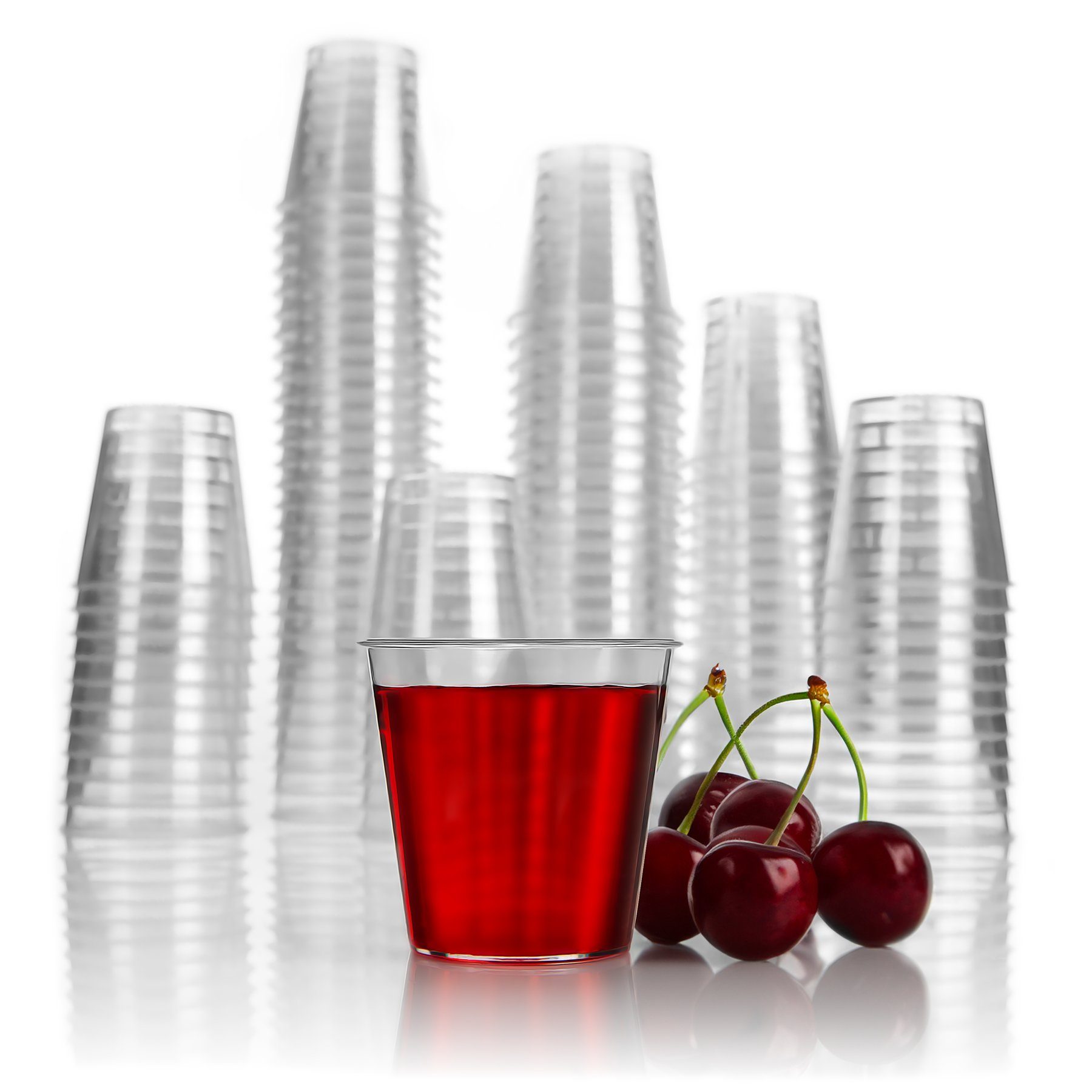 BigDean Schnapsglas 200 Stück Shotgläser Plastik 3cl, 200-tlg., Kunststoff, Party Shotglas, Plastik, BPA-Frei, Bruchsicher, Wiederverwendbar