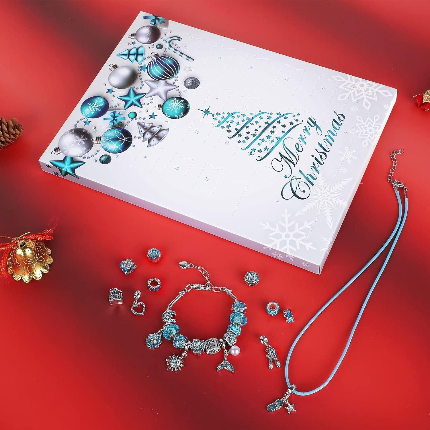 LuxusKollektion Schmuck-Adventskalender Adventskalender DIY Schmuck Mädchen 2024 Weihnachtskalender 24
