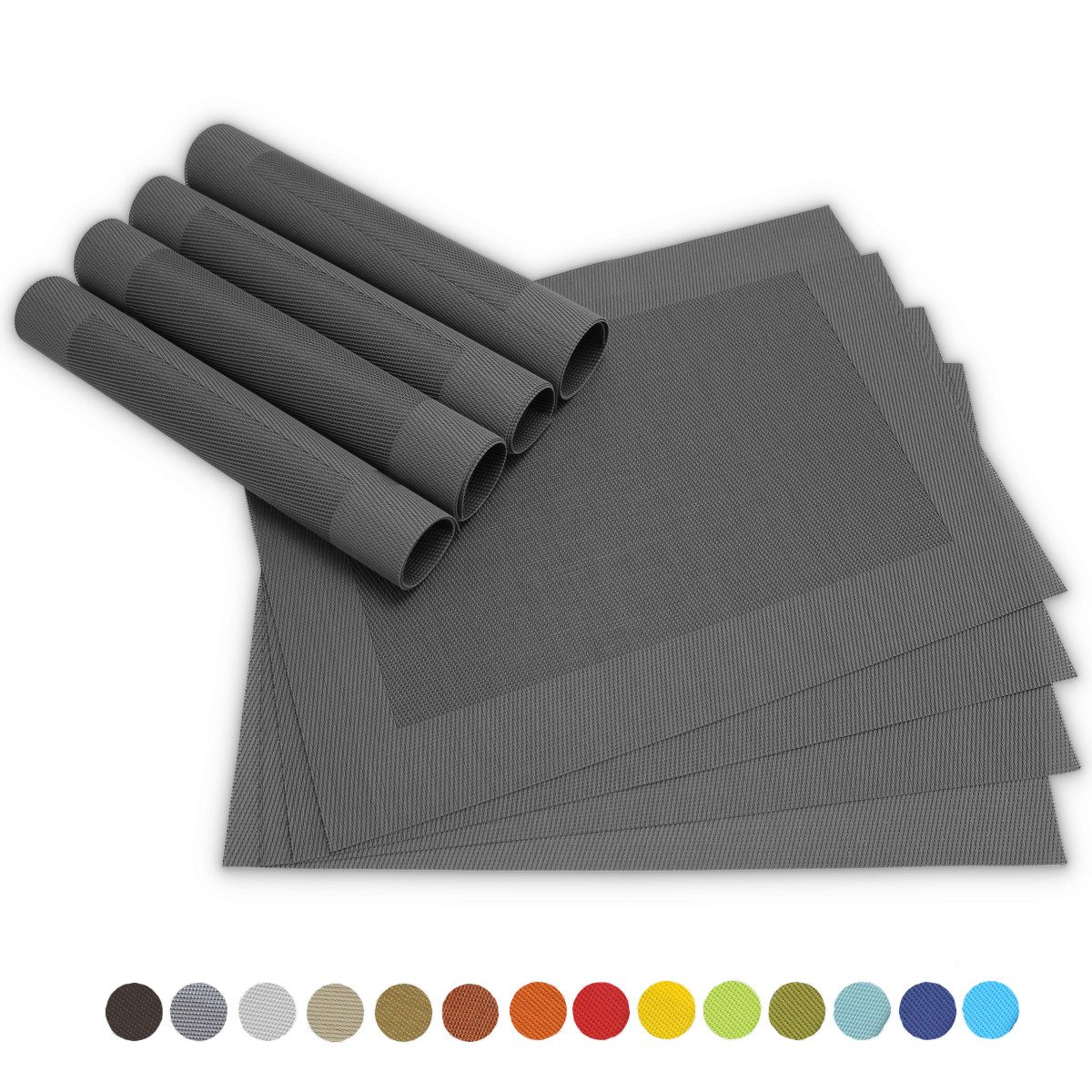 matches21 HOME & HOBBY Platzset Tischsets BORDA 8er Set Schwarz als Tischun günstig online kaufen