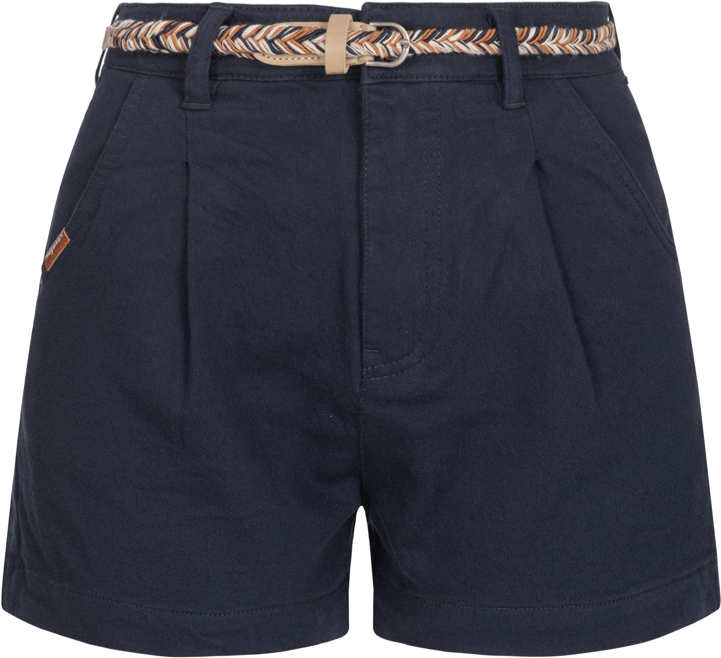 blau Chinoshorts Ragwear Sorenn Intl. hochwertigem mit Hose kurze Flechtgürtel