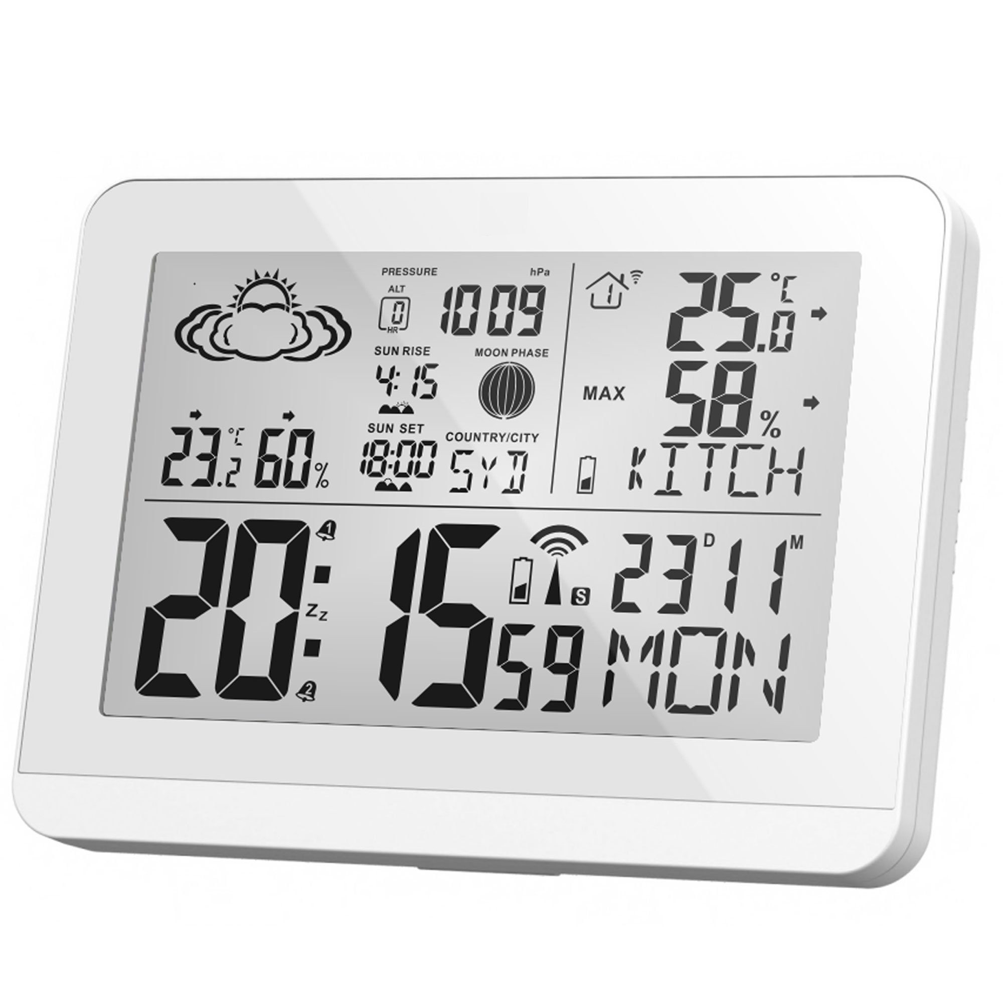 Miraval Klimamesser Moderne Design Funk-Wetterstation, mit günstig online kaufen