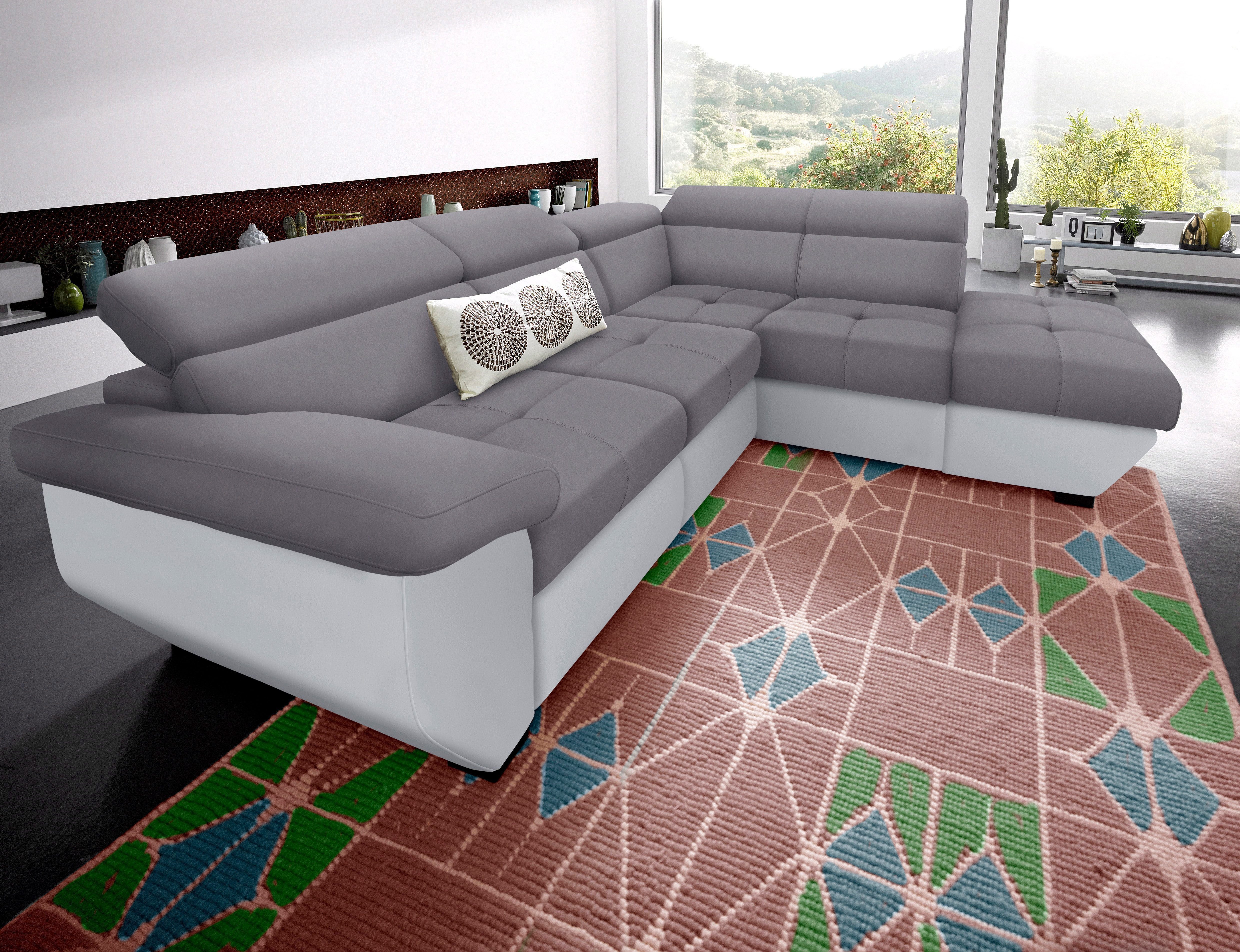 COTTA Ecksofa Speedway L-Form, mit Kopfteilverstellung, wahlweise mit Bettfunktion & Bettkasten