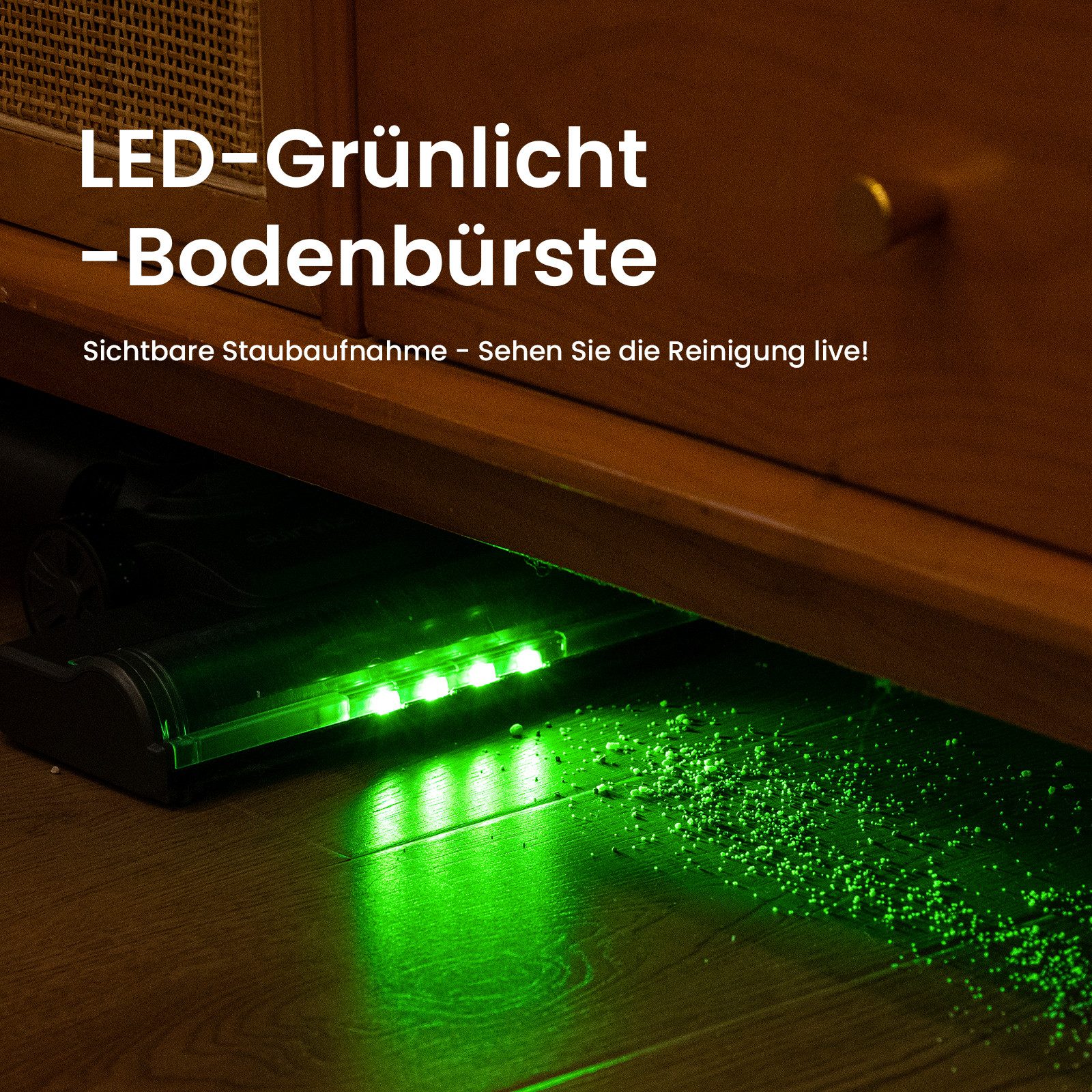ZMH Akku-Handstaubsauger 500W/40000Pa/40 Min Akkustaubsauger mit Selbststehende, beutellos