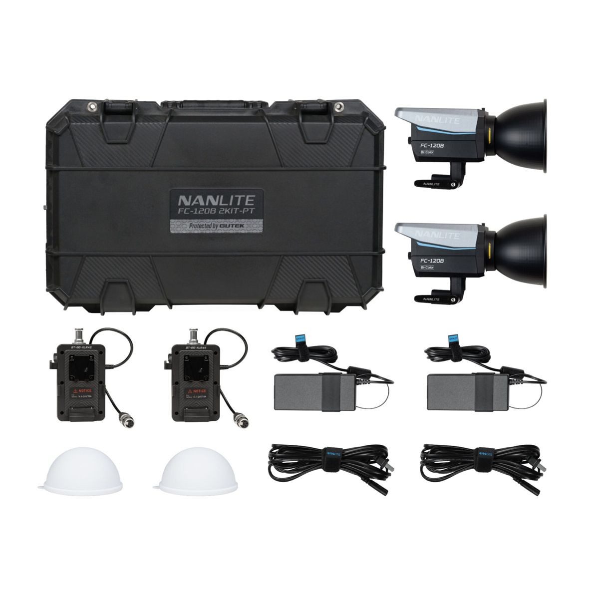 Nanlite LED Studiobeleuchtung FC-120B Bi color 2KIT-PT Beleuchtungs-Set