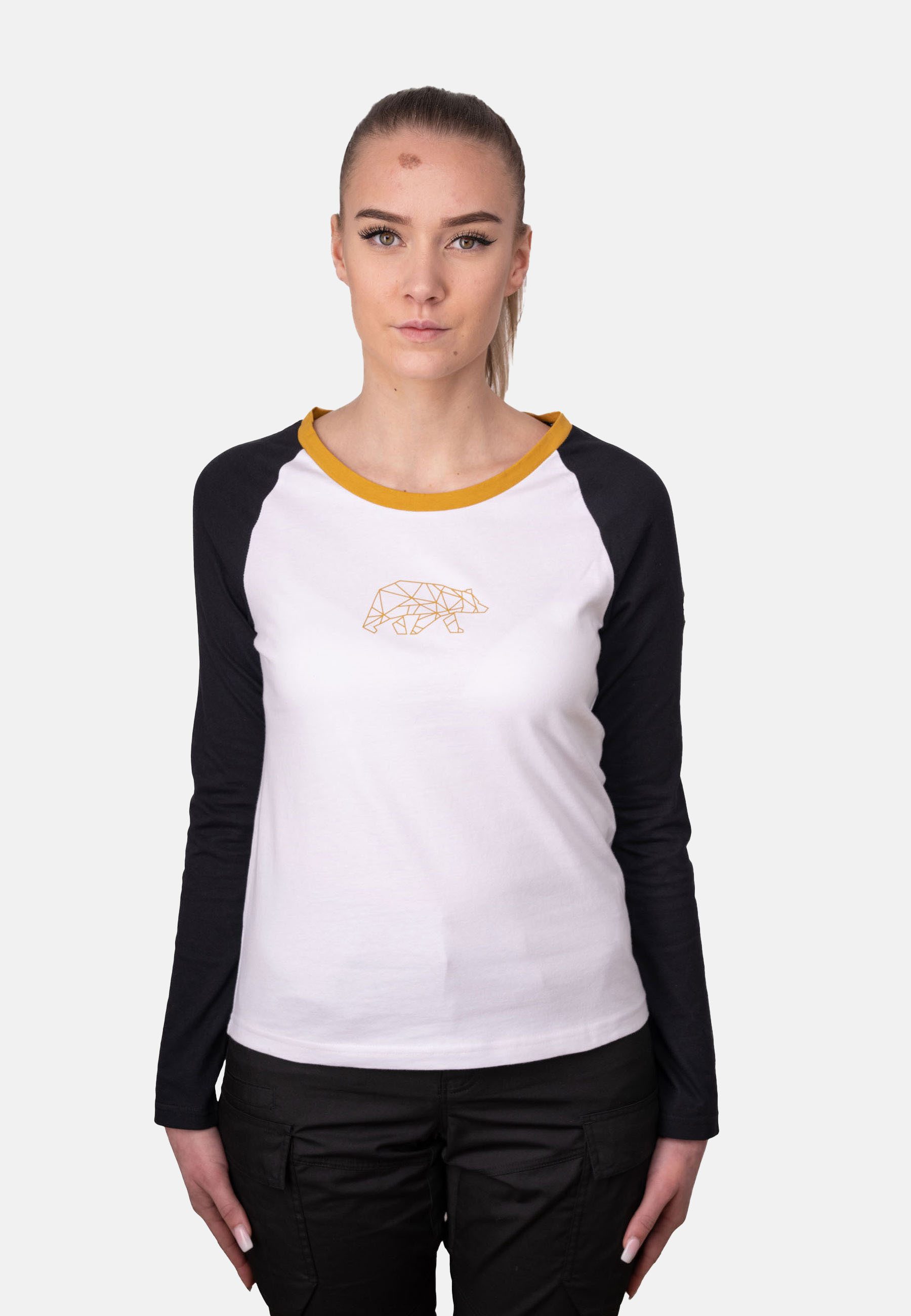 FORSBERG Sweatshirt zweifarbiger Longsleeve mit Brustlogo günstig online kaufen