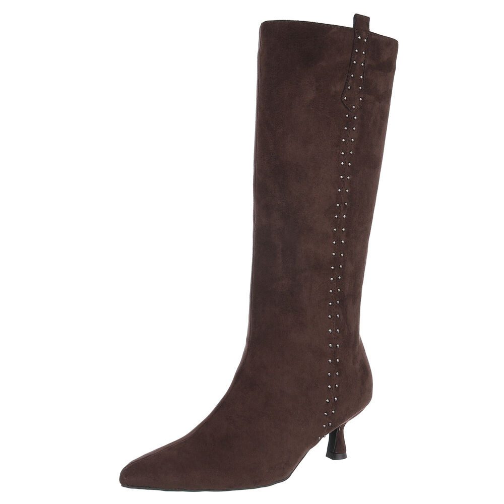 Ital-Design Elegante Damen-Stiefel mit Stiletto und Details Stiefel (905030 günstig online kaufen