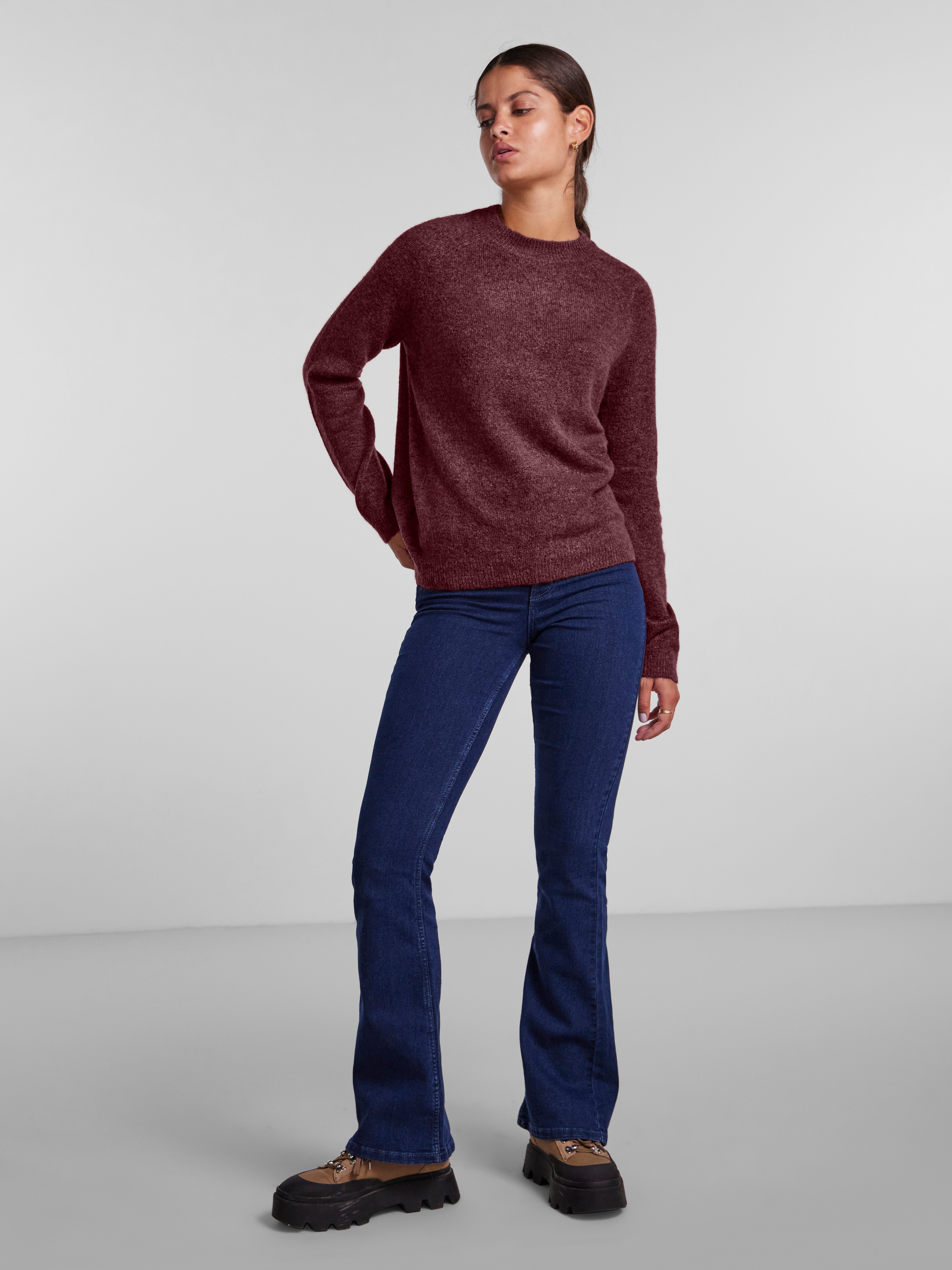 pieces Strickpullover PCJULIANA LS O-NECK KNIT NOOS BC