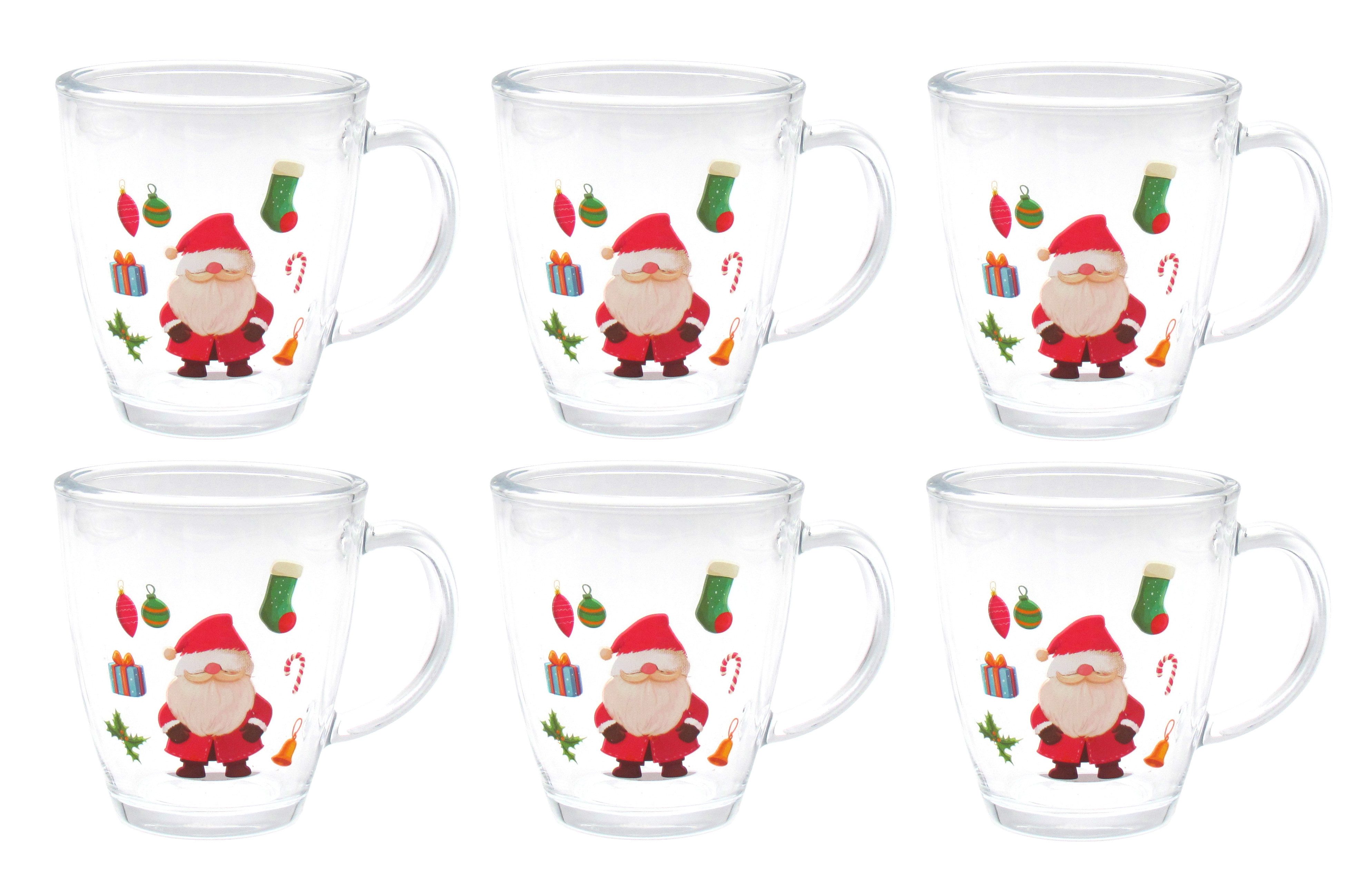 steinwohn Teeglas 6er Set Kinderpunsch- & Glühweingläser 350 ml, dickwandiges Qualitätsglas Mikrowellengeeignet