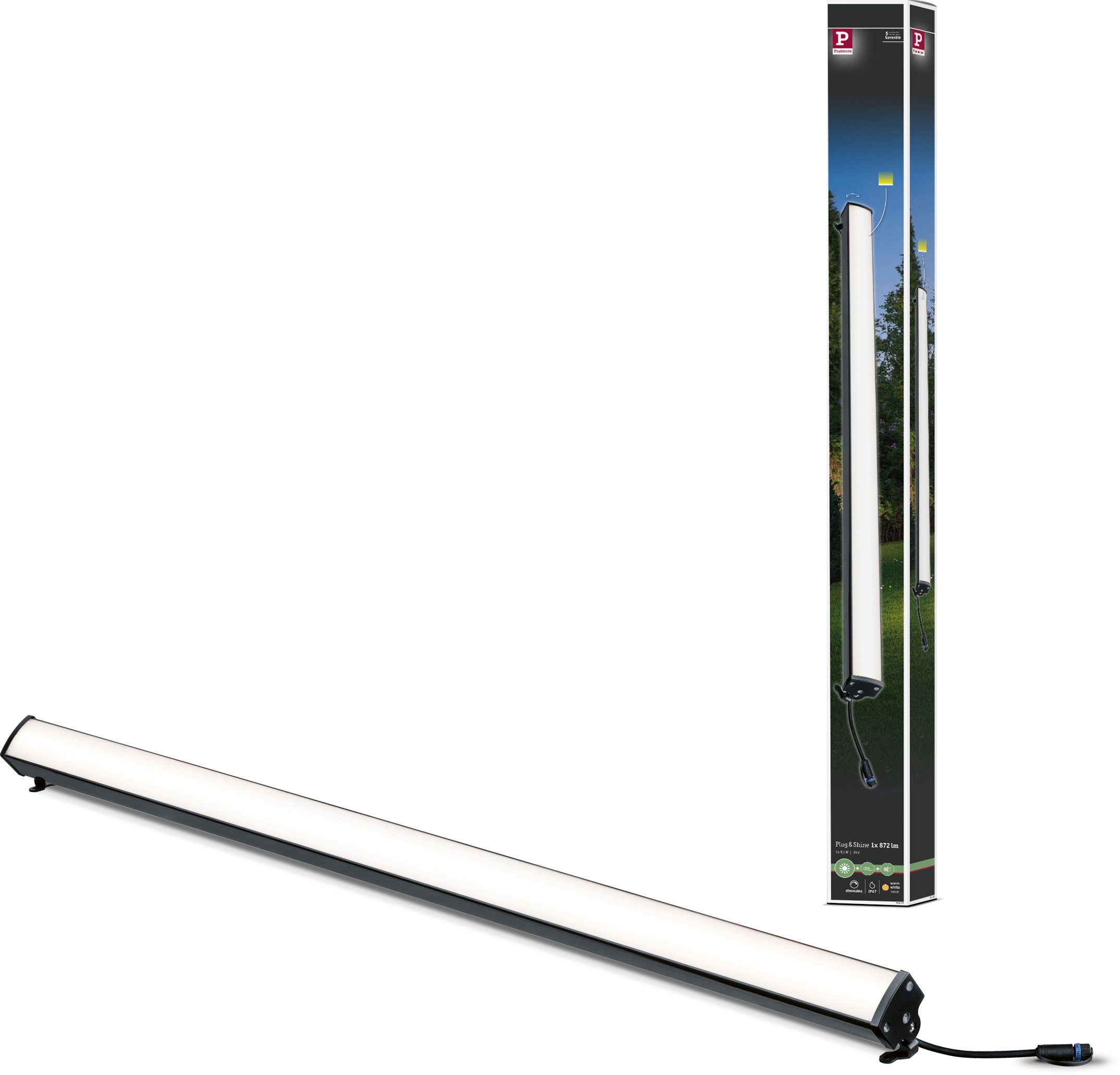 Paulmann Plug & Shine Aufbau LED-Lichtleiste IP67 Warmweiß