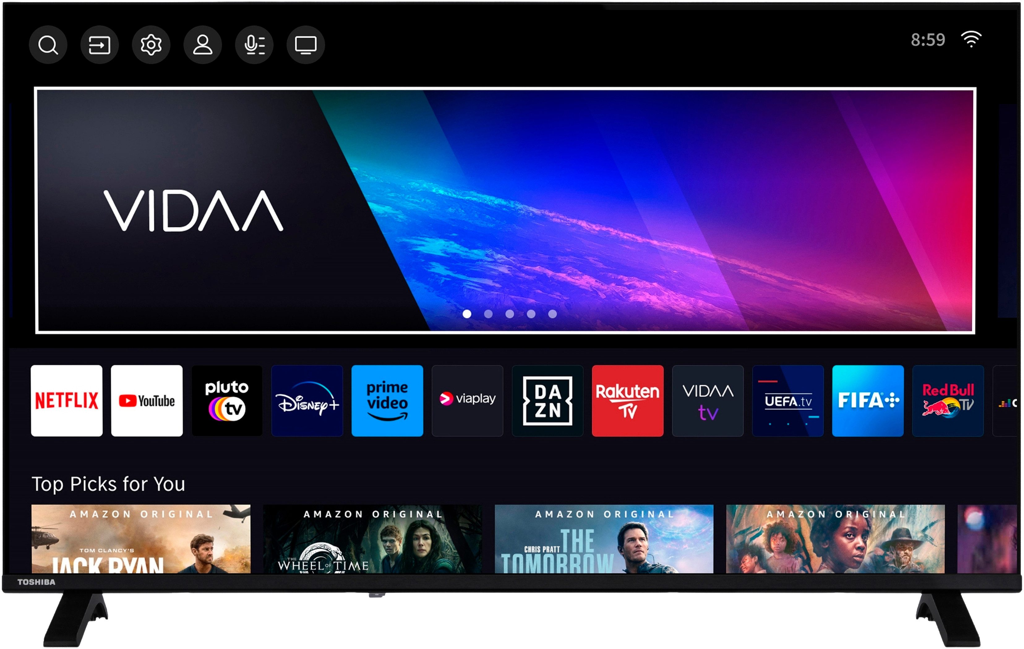 Toshiba 43QV1563DDW LED-Fernseher (108 cm/43 Zoll, 4K Ultra HD, Smart-TV)