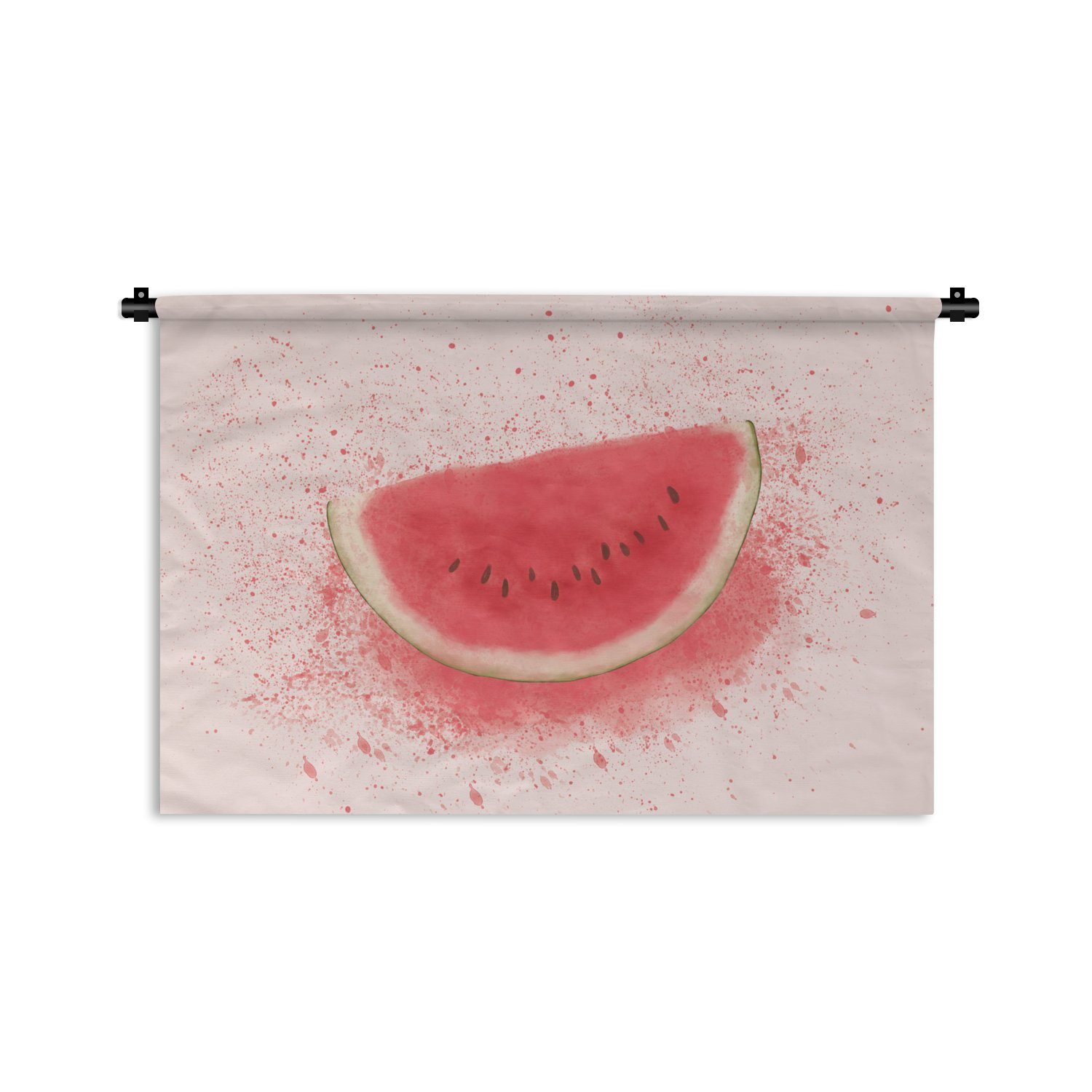 MuchoWow Wanddekoobjekt Wassermelone - Obst - Pastell - Sommer, Wanddeko für Wohnzimmer, Schlafzimmer, Kleid, Wandbehang, Kinderzimmer