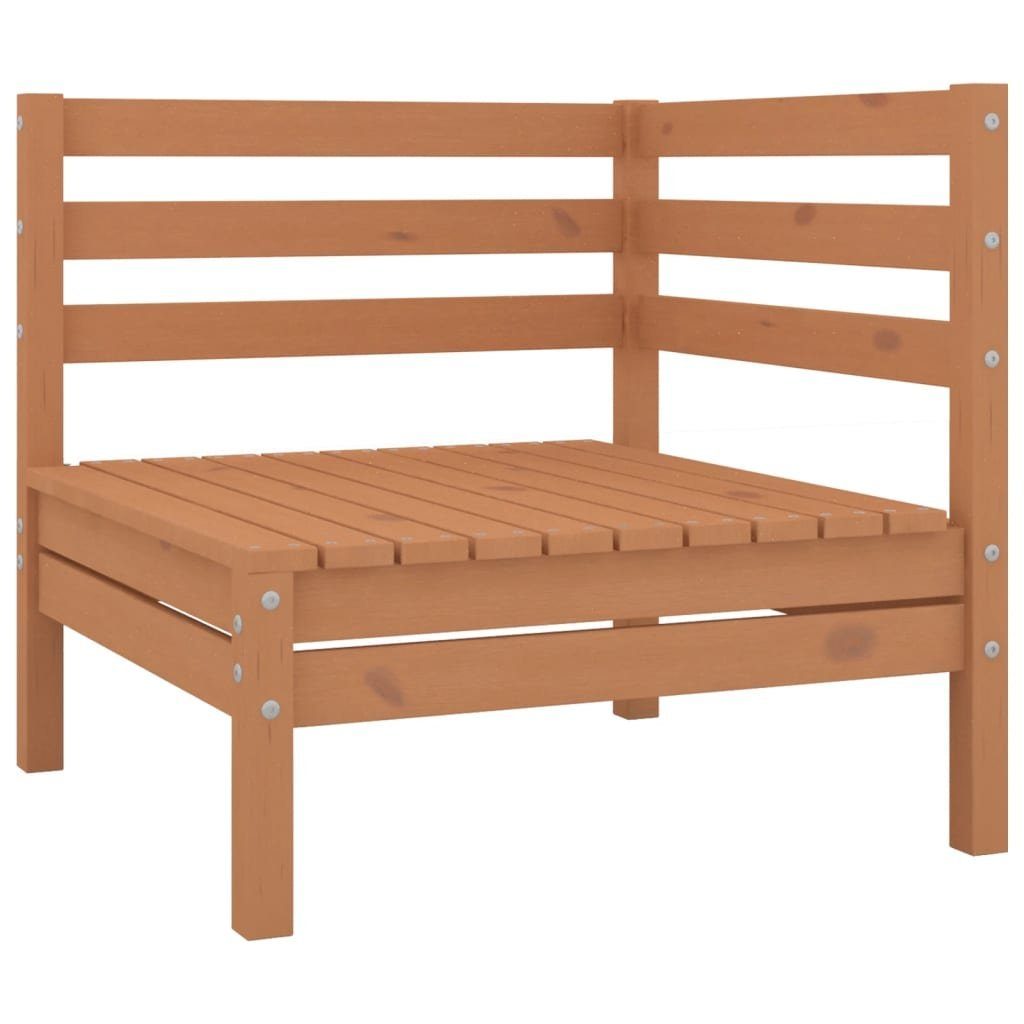 Loungesofa 1 Massivholz Kiefer, Teile Honigbraun 2-Sitzer-Gartensofa vidaXL