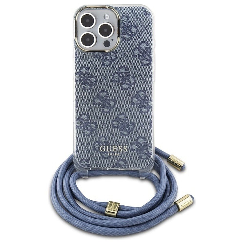 Guess Handyhülle Schutzhülle Umhängeband Kameraschutz 6,3 Zoll, Hardcase, 4G-Print, Trageband, Kameraschutz