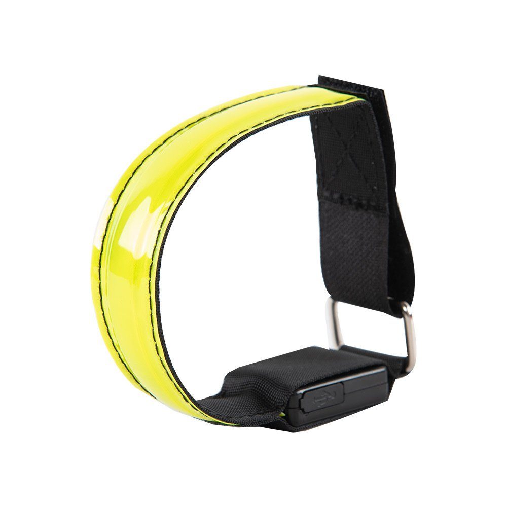 4 Stück LED Armband USB - Leuchtarmbänder Mit Reflektor Für Joggen & Nacht-Sicherheit