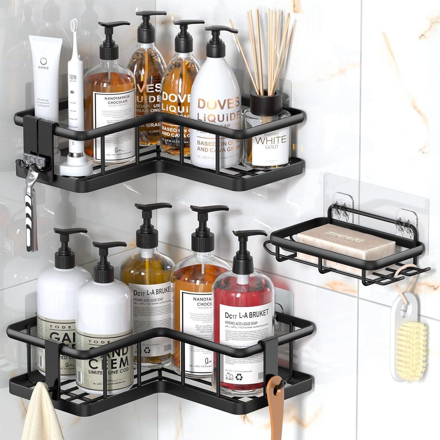 Duschablage Duschablage ohne Bohren Badregal Duschregal Shampoo Halterung