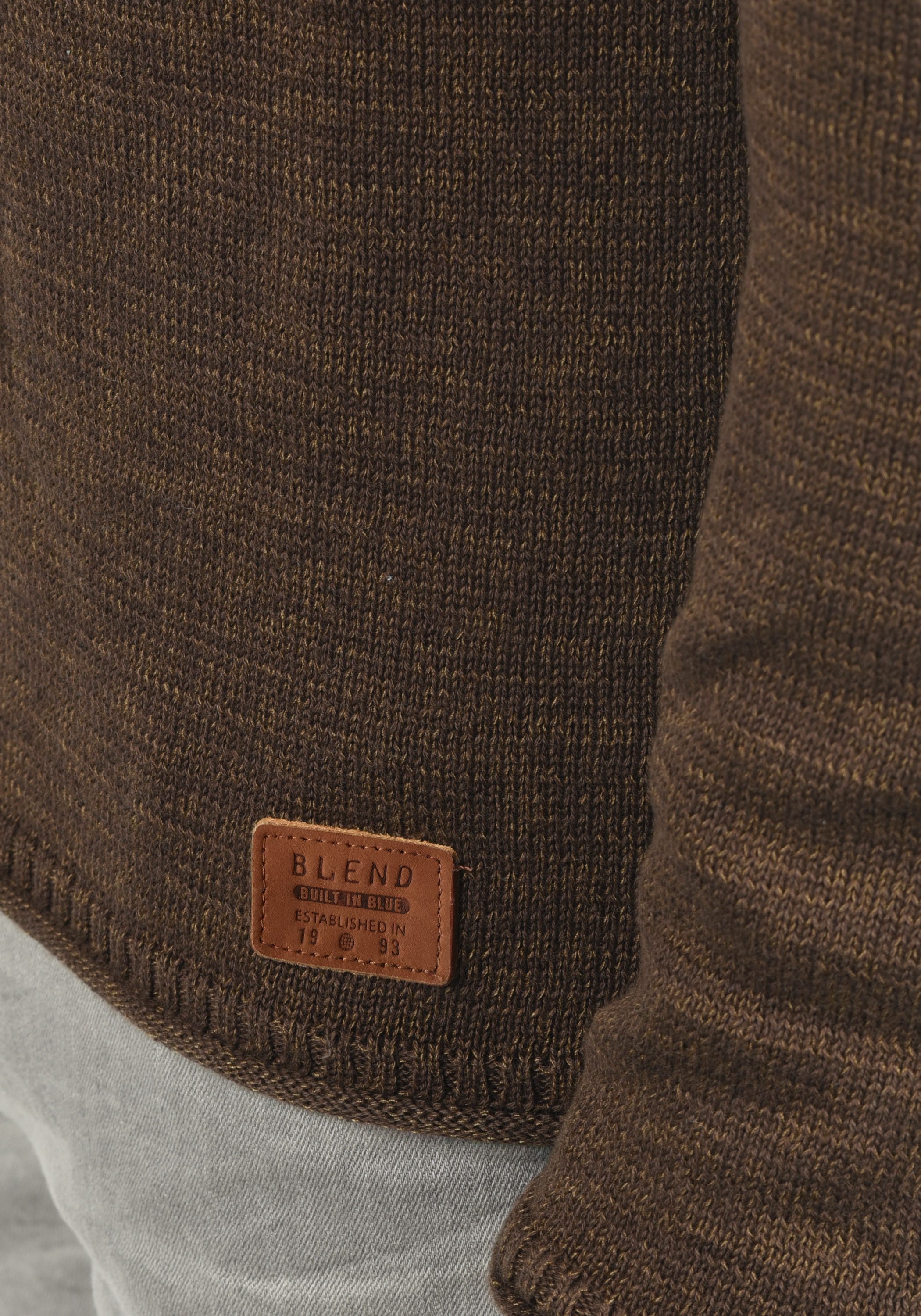 Blend Strickpullover BHDan Stilvoller Strickpullover mit aufgerollten Säumen