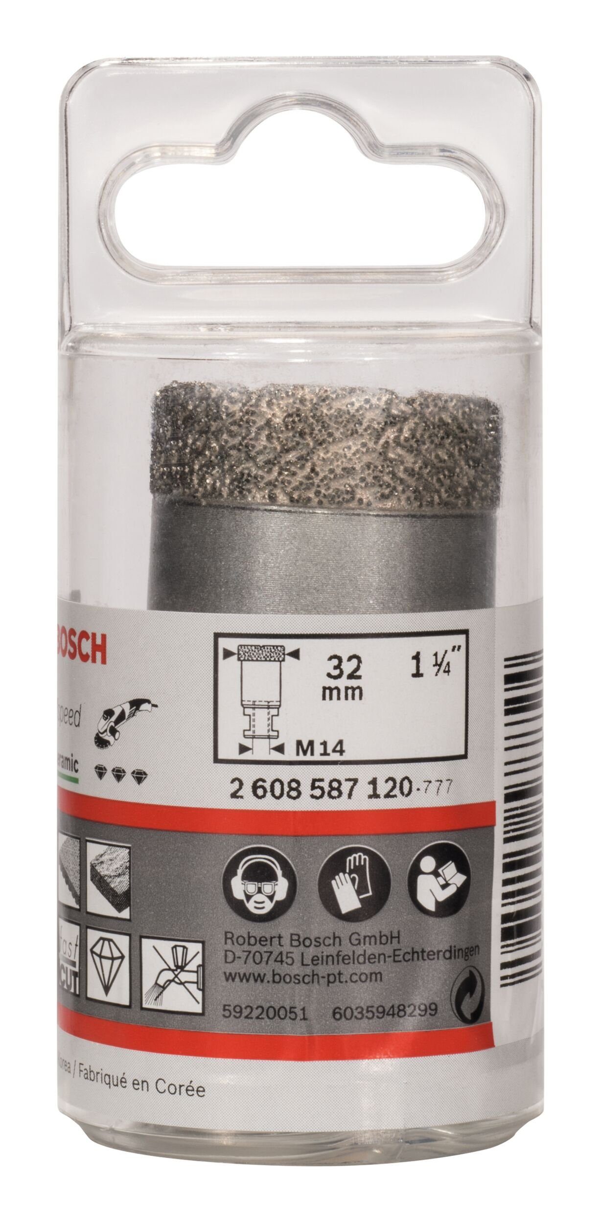Diamanttrockenbohrer, x mm, Ø - Best Speed 32 for Dry Ceramic 35 BOSCH 32 mm