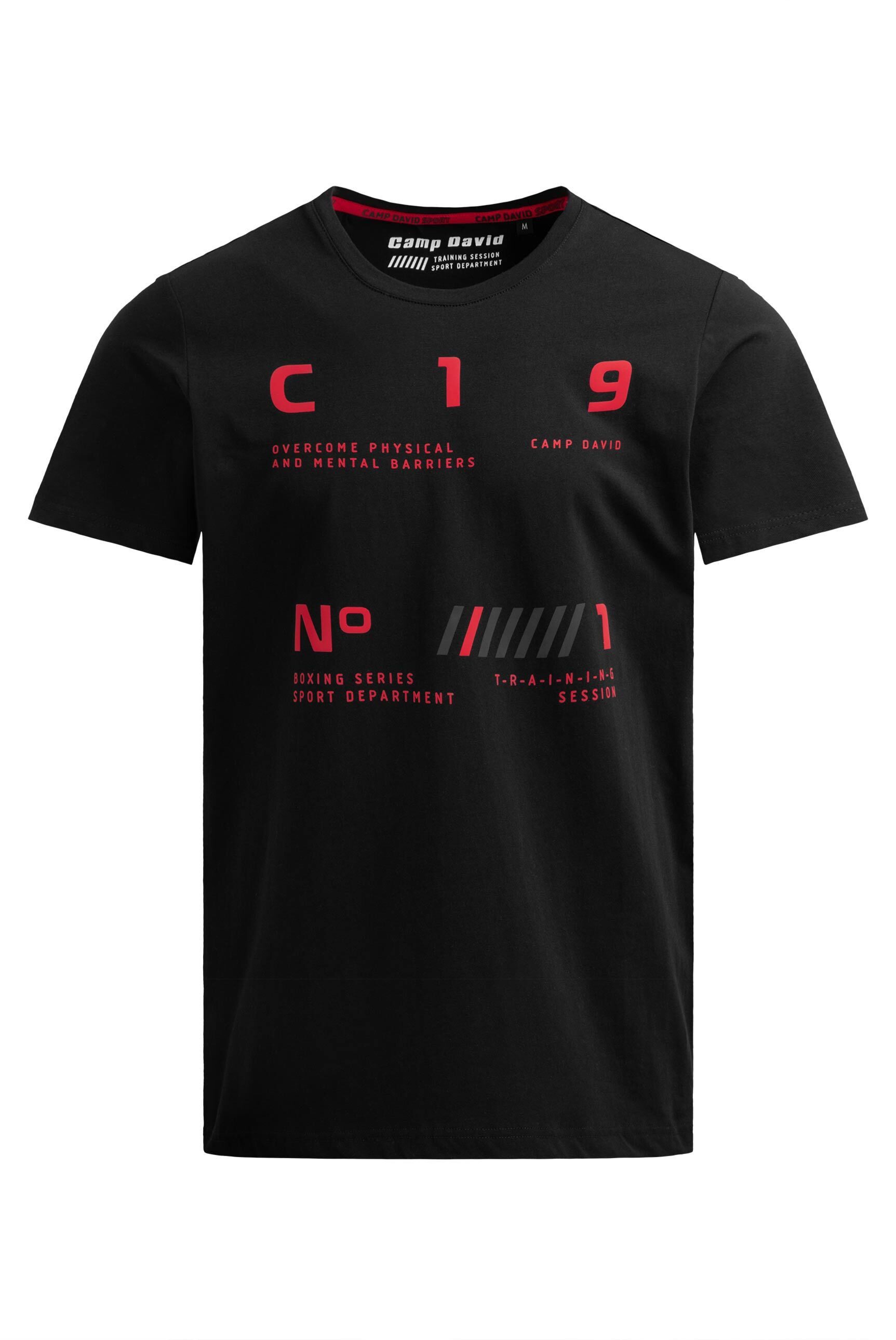 CAMP DAVID Rundhalsshirt mit reflektierenden Details