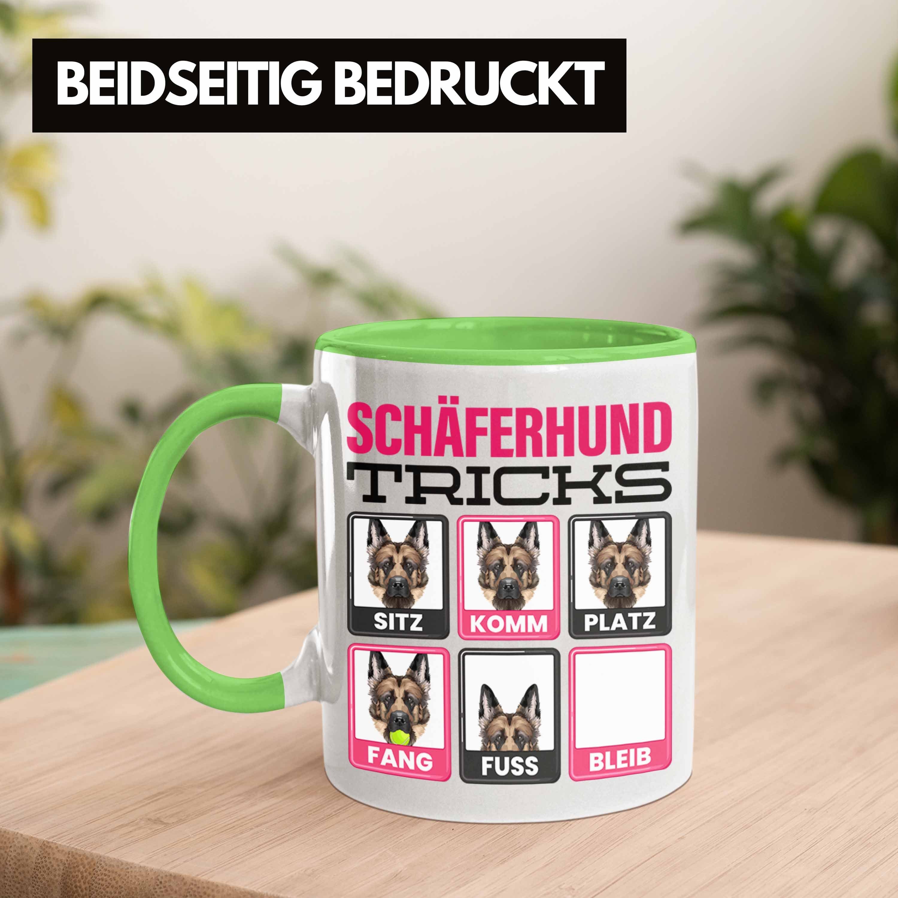 Tasse Tasse Schäf Lustiger Schäferhund Geschenkidee Trendation Geschenk Grün Besitzer Spruch