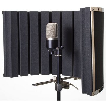 Fame Audio Mikrofon-Halterung, (Mic Reflexion Screen MK II, Professioneller Reflexionsfilter, Schwarz, Optimiertes Akustikdesign, 46x30x25mm, Ideal für Mikrofonaufnahmen, Tonstudios, Homerecording, Reflexionsfilter, Akustikdesign, Mikrofonaufnahmen)