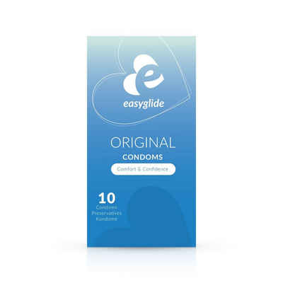 EasyGlide Kondome EasyGlide - Original Kondome - 10 Stück, 1 St., Geschmacksneutral, 10 Stk., 54 mm