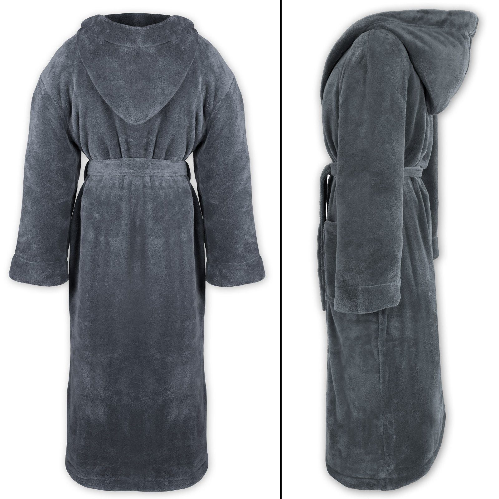 Gräfenstayn Unisex-Bademantel mit Kapuze für Damen günstig online kaufen