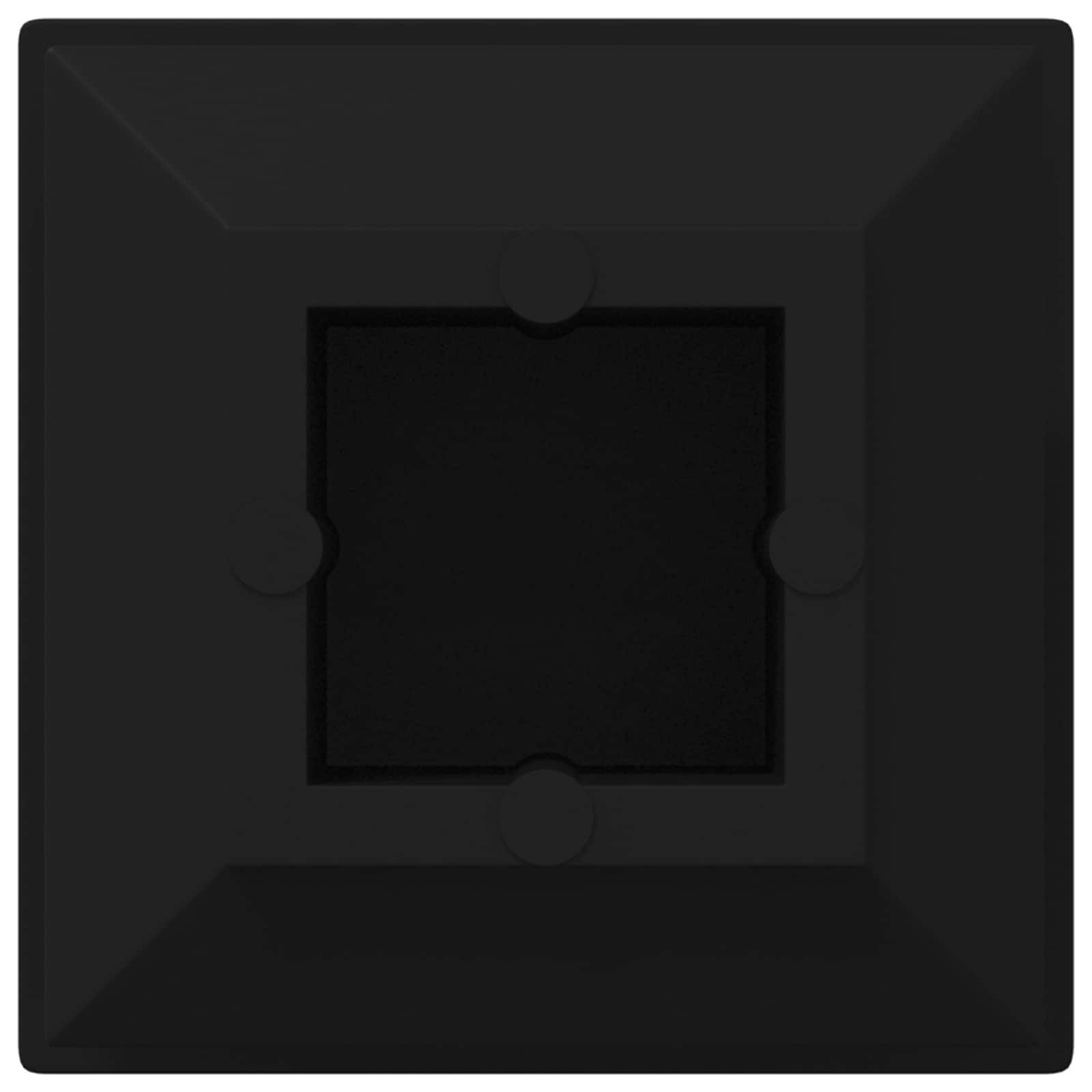 vidaXL Endkappe, Endkappen 12 pcs Schwarz 15 x 15 x 15 mm PP