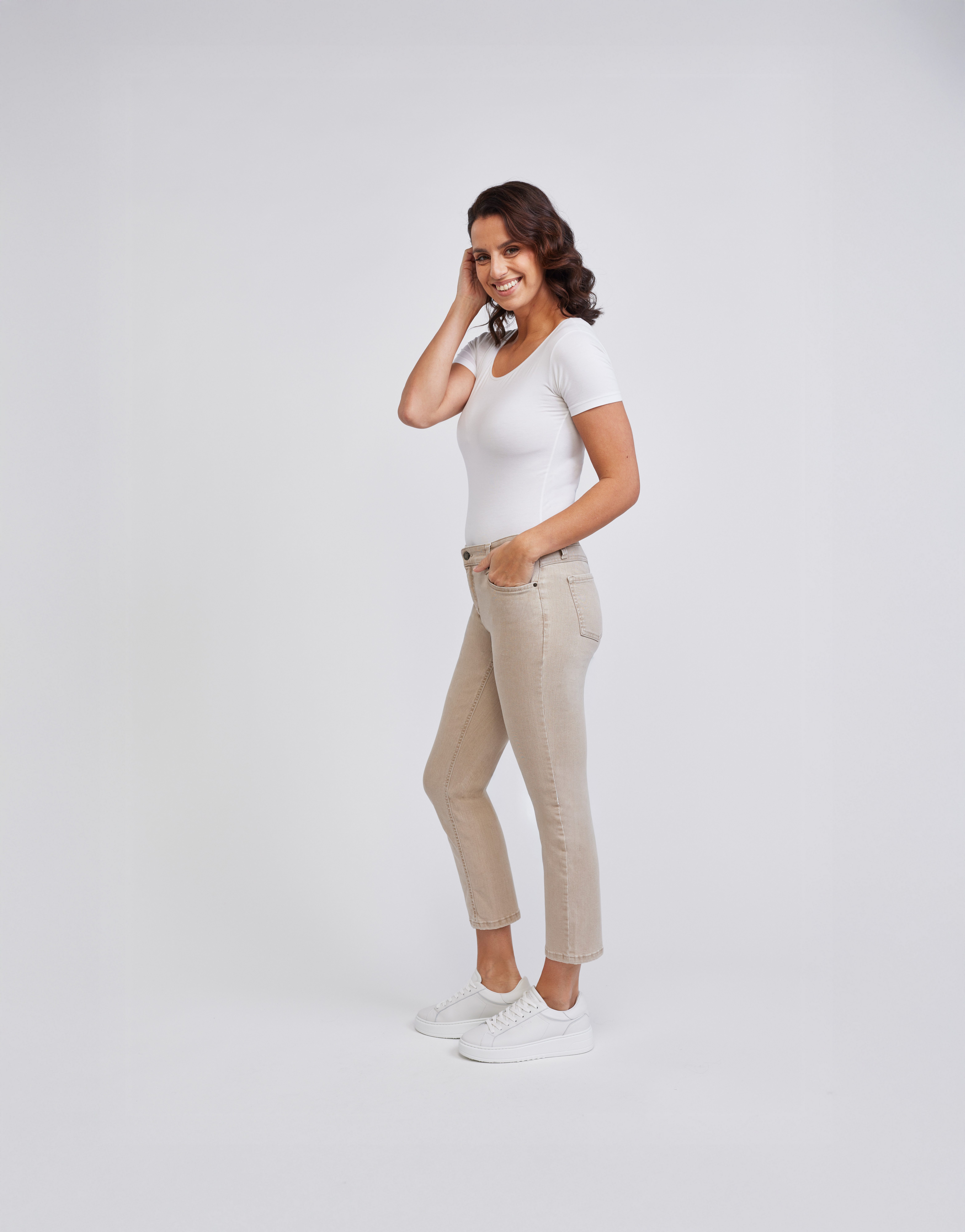 wonderjeans 7/8-Jeans Ankle Straight Slim Fit