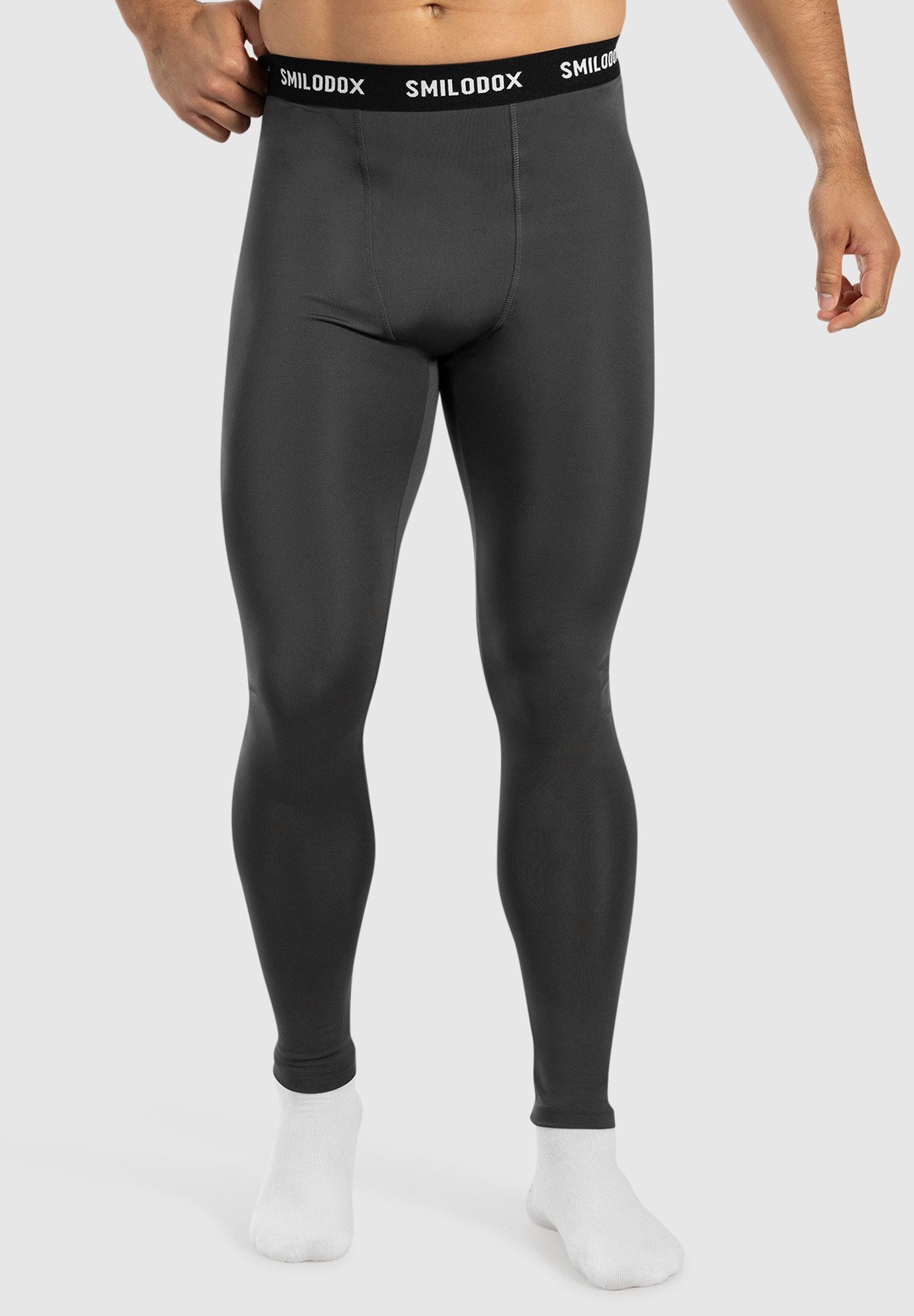 Smilodox Jogginghose Zeyn Herren, Thermohose, Slim Fit, Funktionsunterwäsche, Sport Slim Fit, Base Layer, Stretch, Logo-Bund