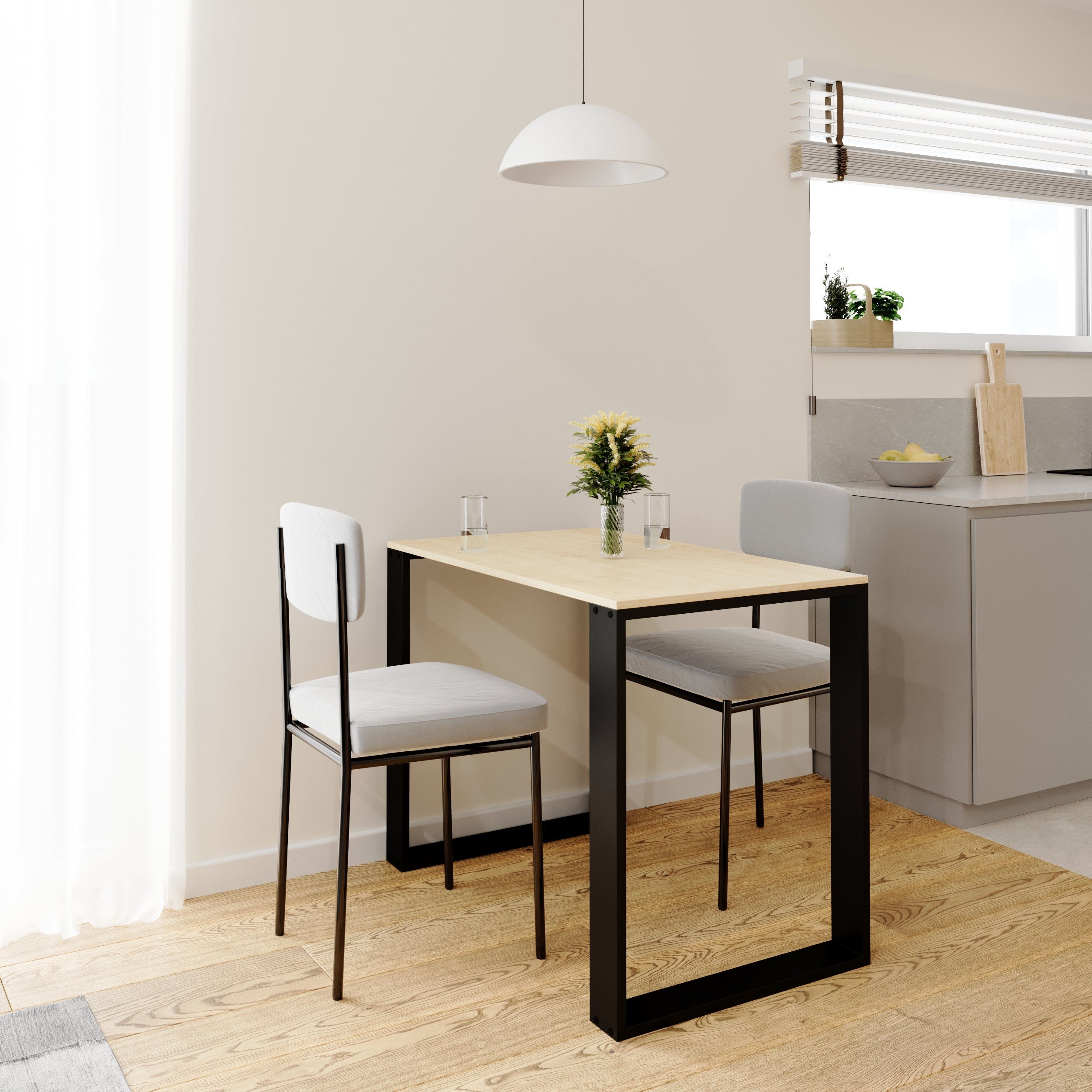 AKKE Esstisch, Esszimmertisch LOFT Schwarze Beinen günstig online kaufen