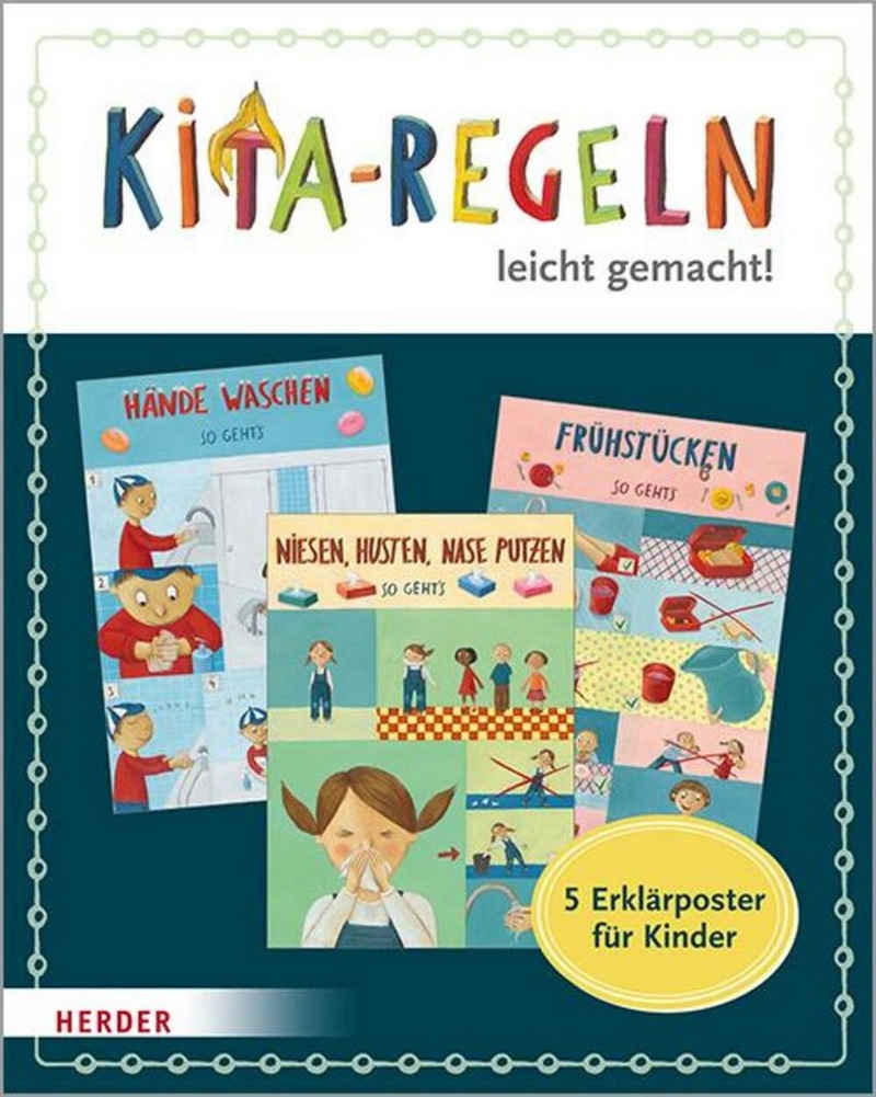 HERDER Verlag Poster Kita-Regeln leicht gemacht. 5 Erklärposter für Kinder