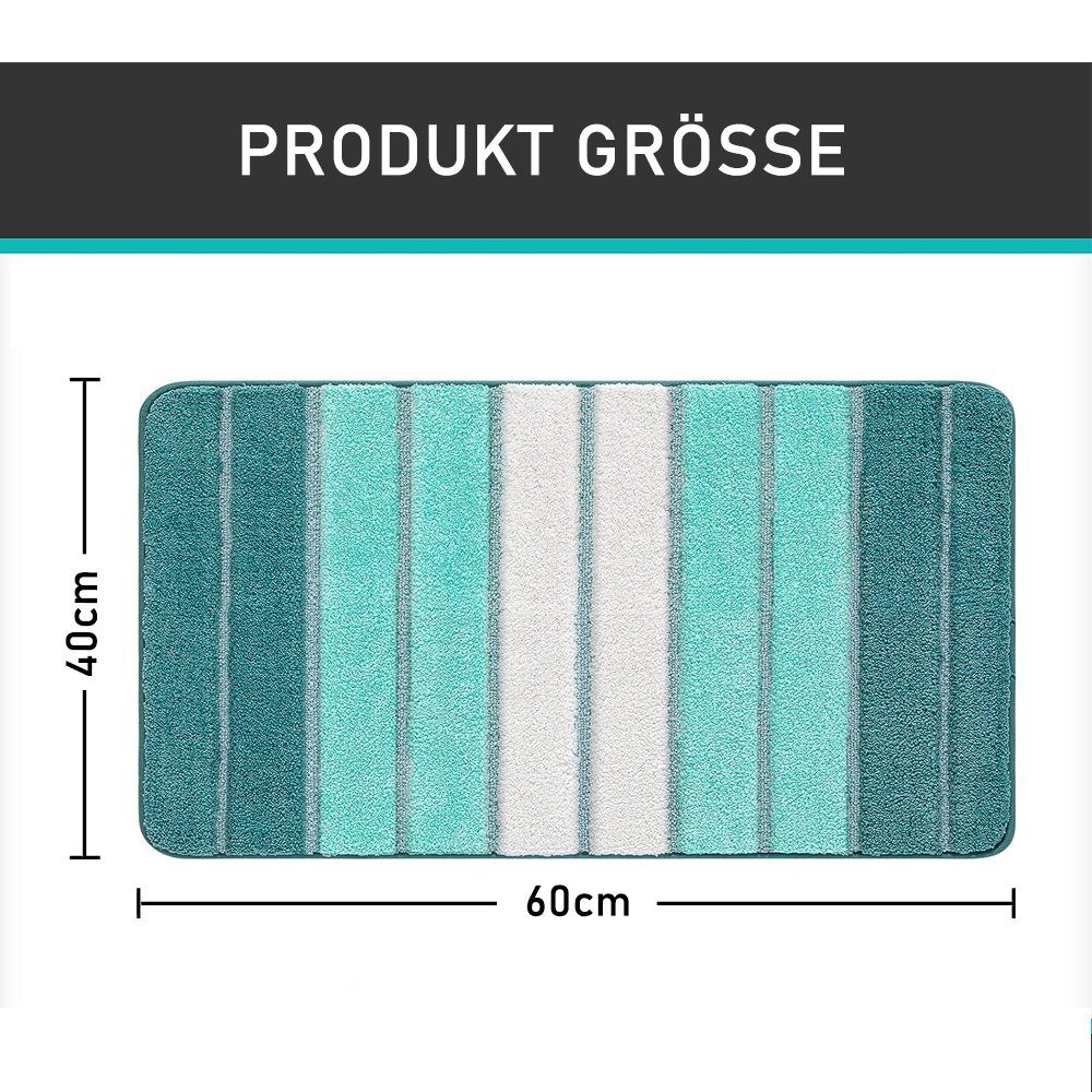NUODWELL Badematte Badezimmerteppich Rutschfest, Mikrofaser Weich günstig online kaufen