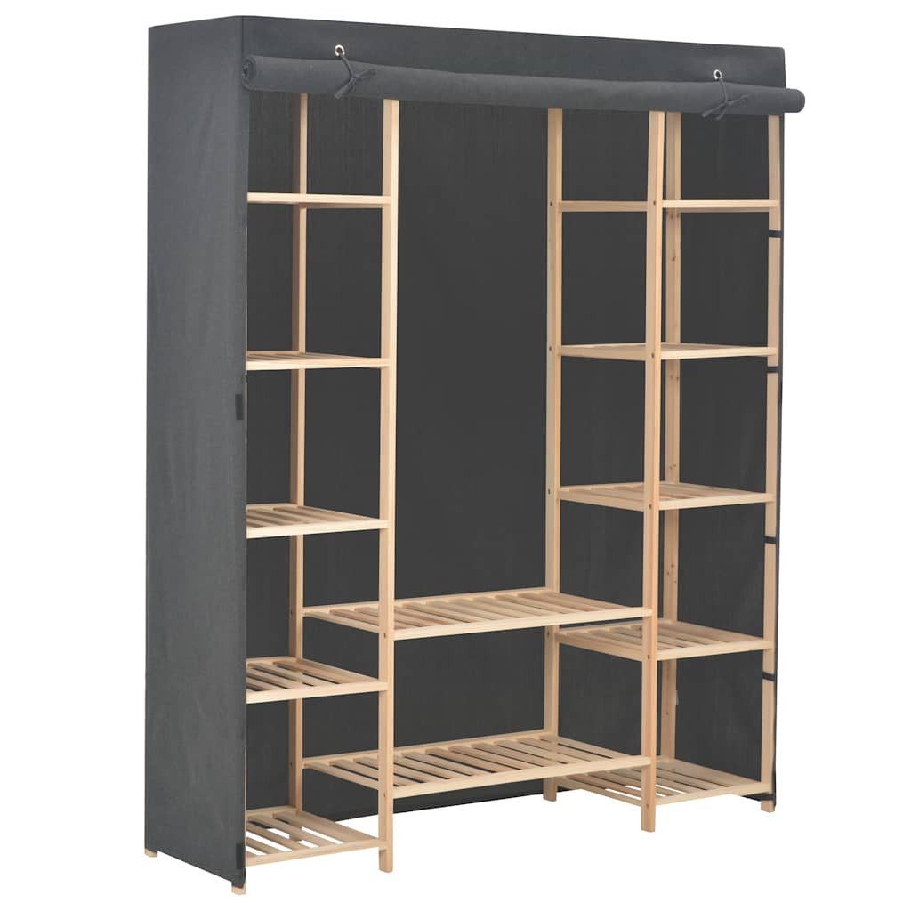 vidaXL Stoffschrank Kleiderschrank Grau 135 x 40 x 170 cm Stoff (1-St)