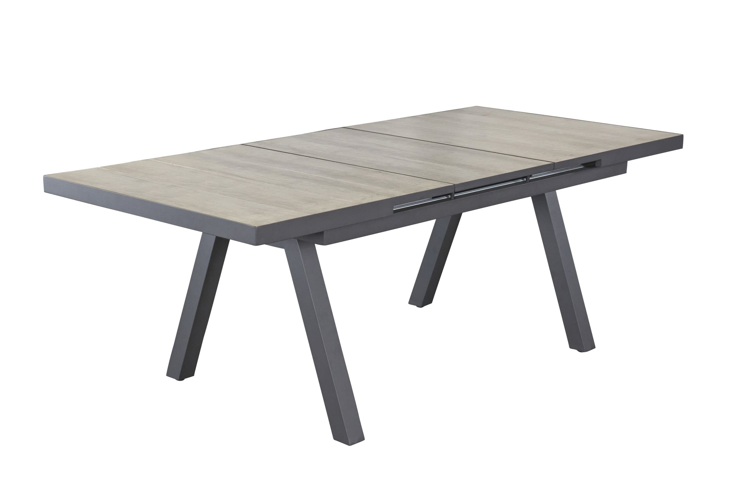 dasmöbelwerk Gartentisch Gartentisch Kentucky Ausziehtisch Esstisch 160/210x100cm Keramik Braun, Ausziehbar