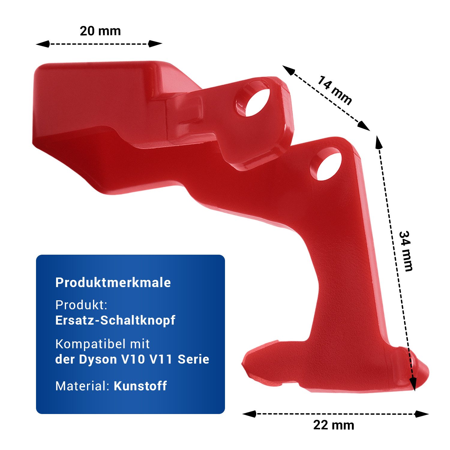 VIOKS Schalter Starttaste für Staubsauger Dyson V10/V11 – Bild 3 von 5