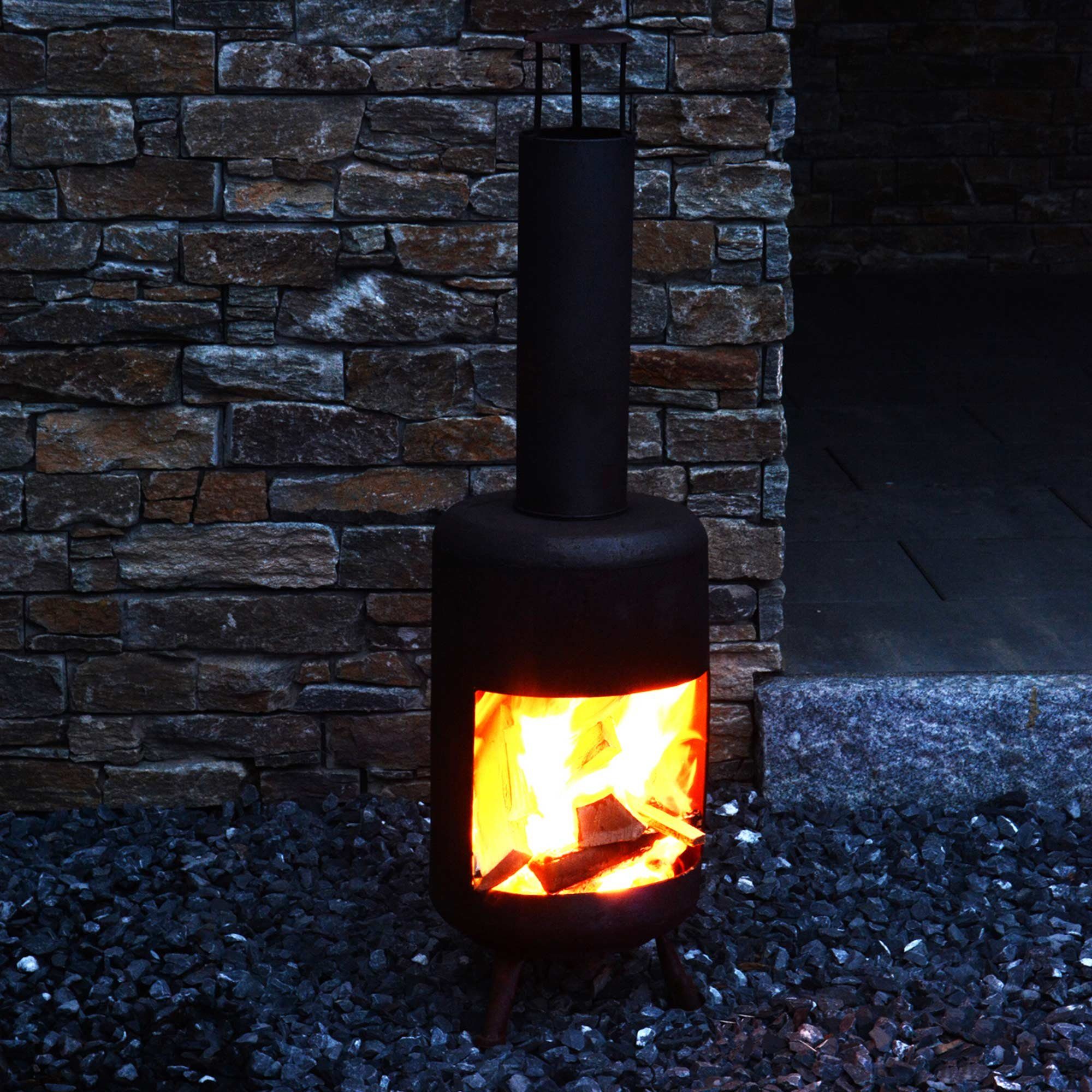 UNUS GARDEN Feuerstelle Gartenkamin Ø30, (1-St., 30 cm), Feuerschale Terrassenofen Gartenkamin Feuertonne