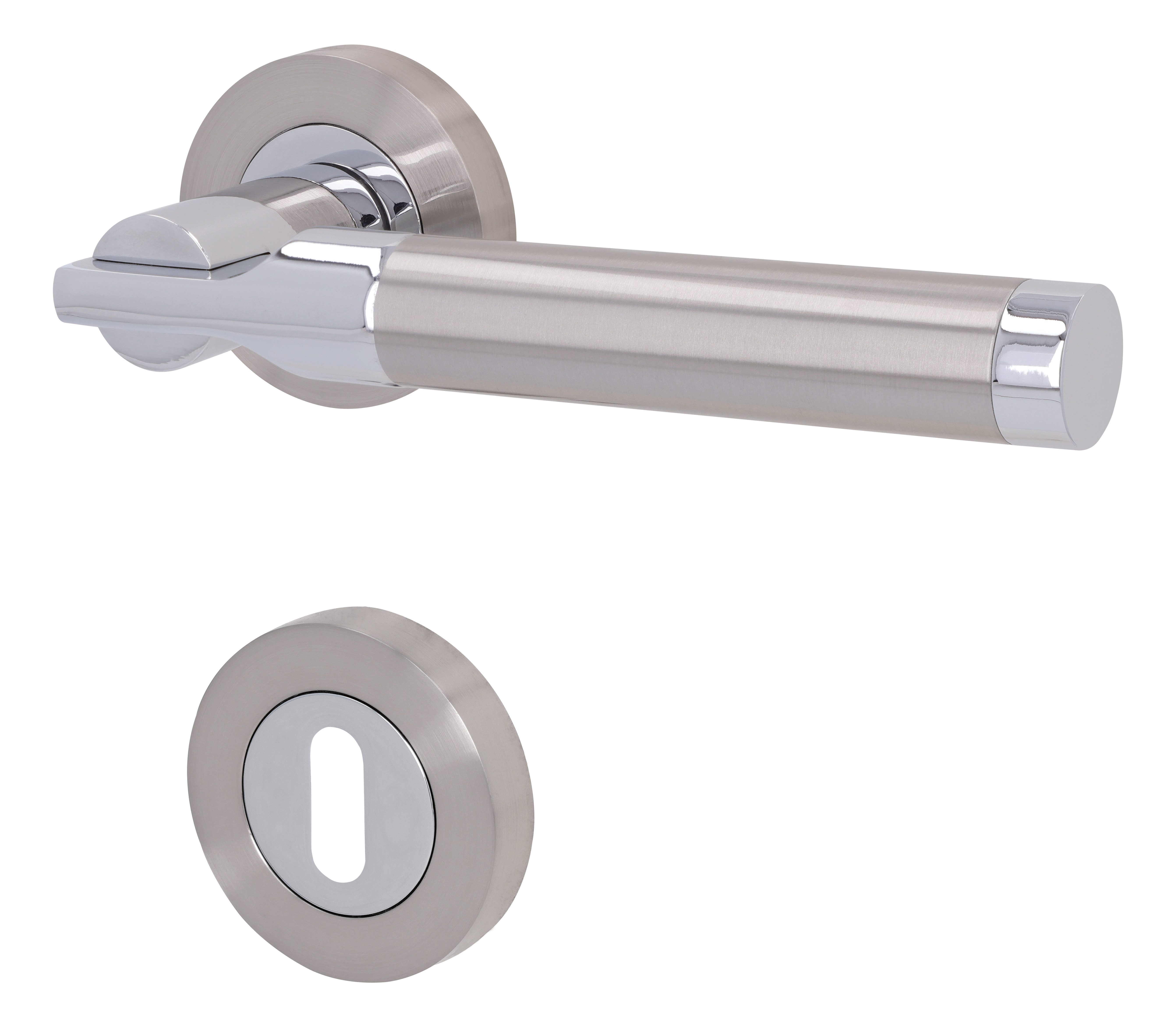 Alpertec Türgriff Kairo Rosettengarnitur, Türbeschlag, Drücker außen, Komplettset, Komplettgarnitur