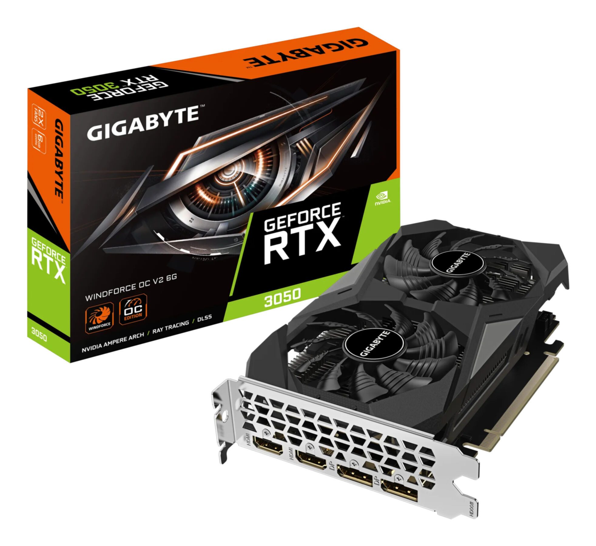 Gigabyte GeForce RTX 3050 WINDFORCE OC V2 6G Grafikkarte