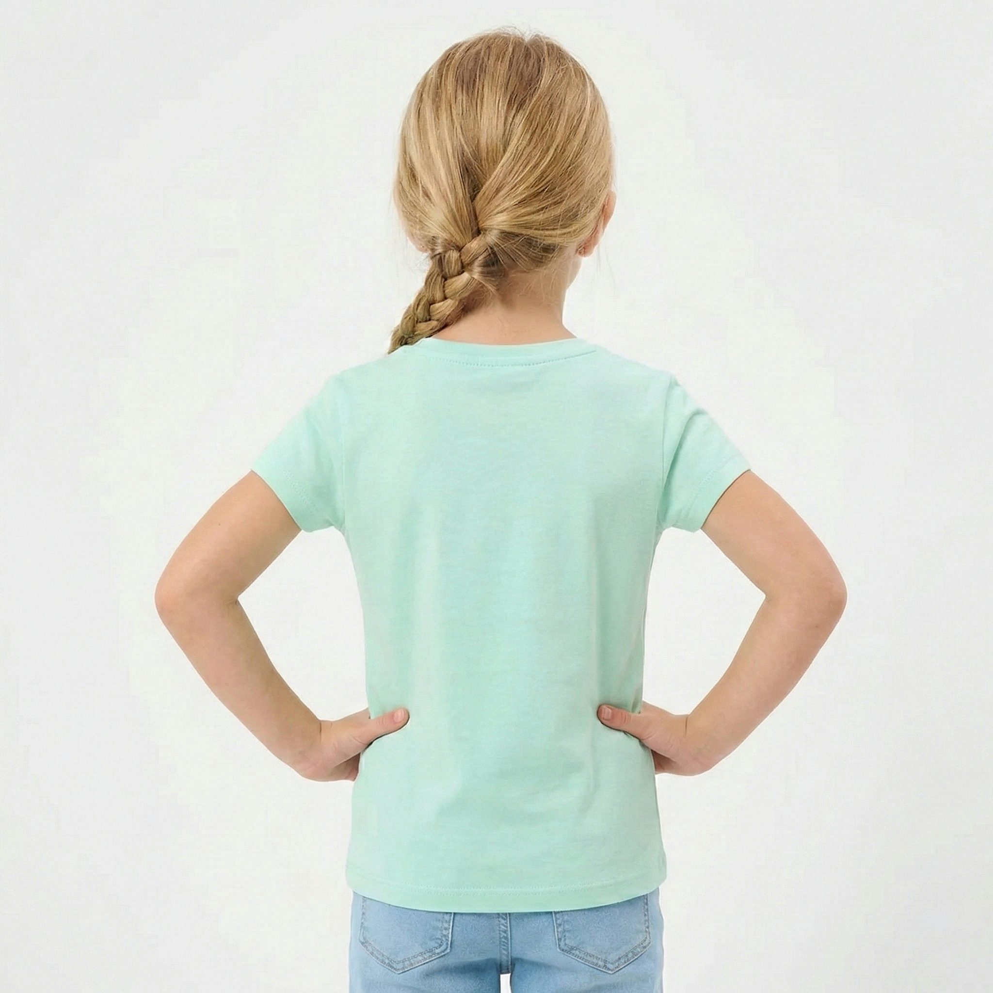 Disney Print-Shirt Disney Die Eiskönigin Elsa Kinder Mädchen kurzarm T-Shirt 100% Baumwolle, Gr. 104 bis 128