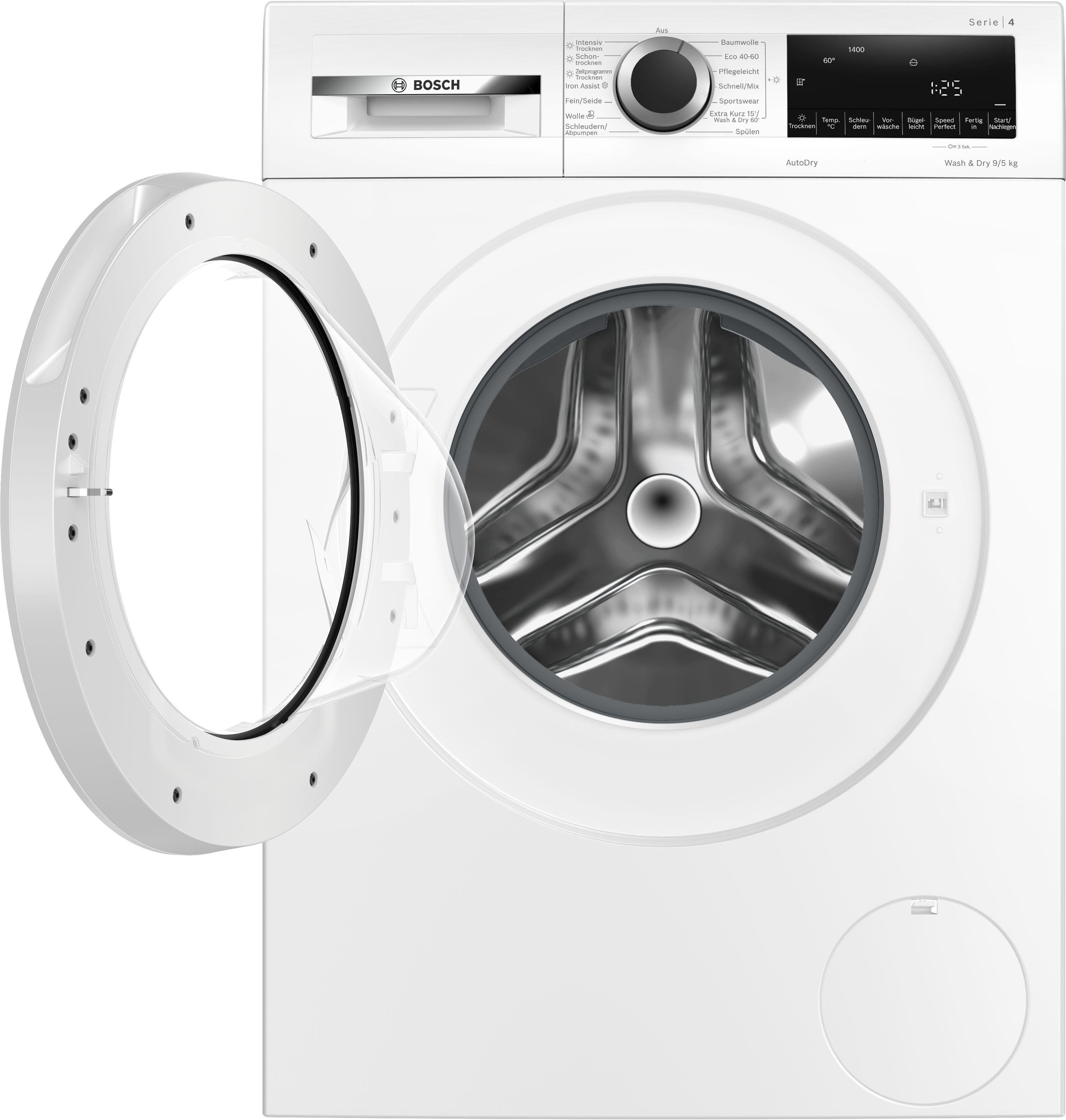 BOSCH Waschtrockner Serie 4 WNA13441, 9 kg, 5 kg, 1400 U/min