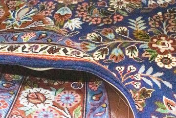 Wollteppich Sarough Teppich handgeknüpft dunkelblau, morgenland, rechteckig, Höhe: 9 mm