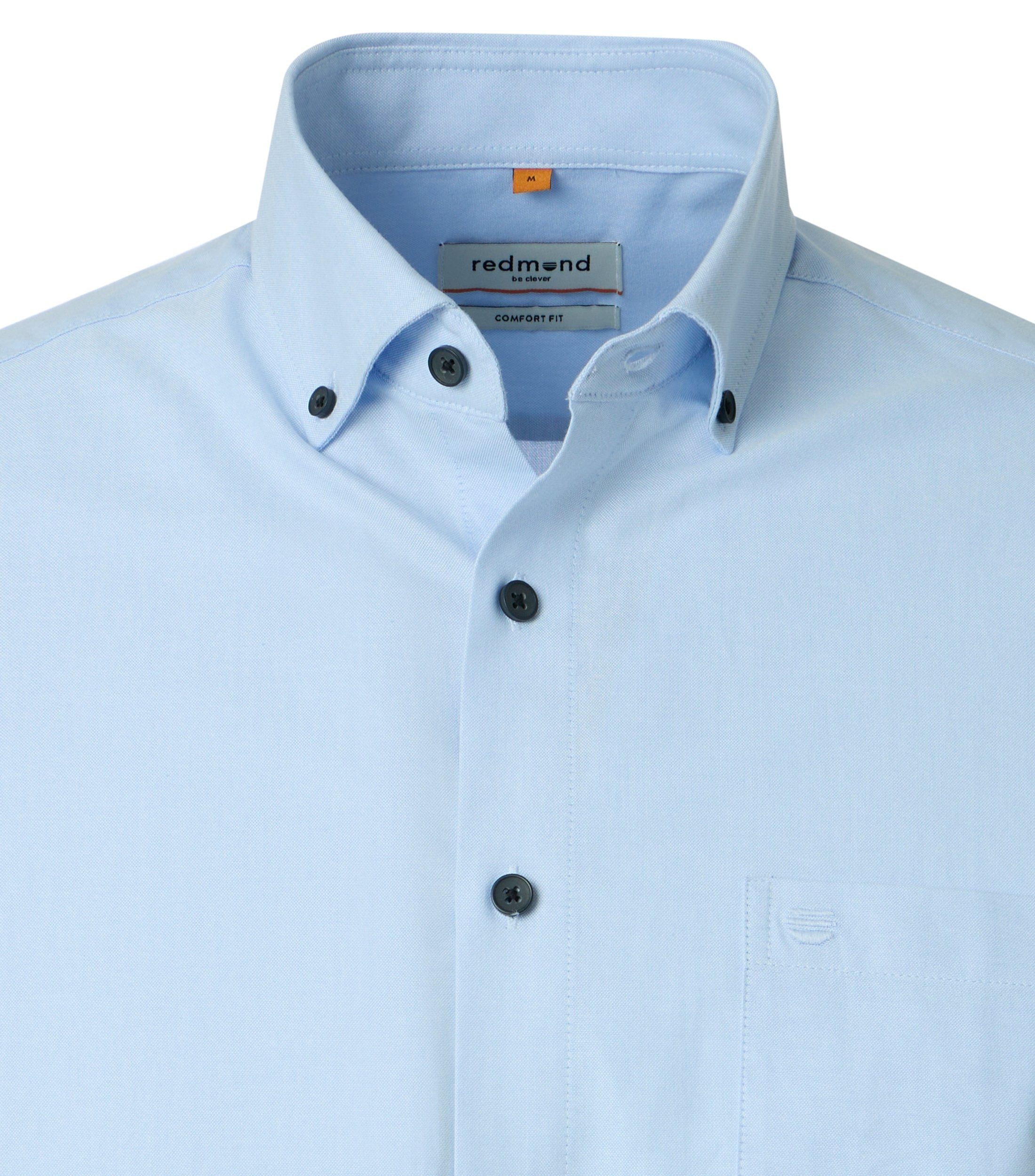 Redmond Kurzarmhemd uni Modern Fit