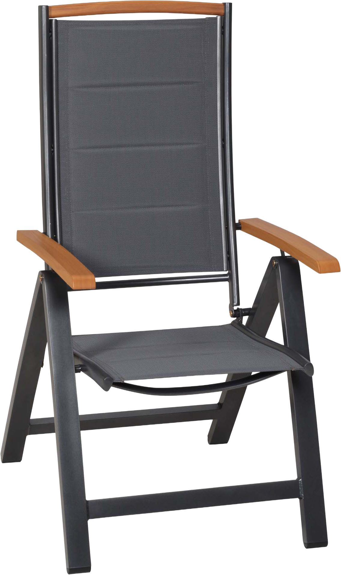 MERXX Gartensessel Tino (1-St), folierte Armlehnen und Applikationen in Holzoptik