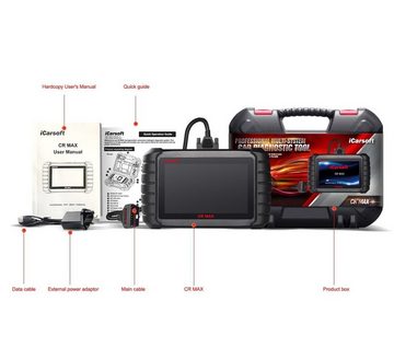 iCarsoft OBD2-Diagnosegerät CR MAX OBD2 Scanner + Kostenlose Online Updates DEUTSCH, Android 8.1