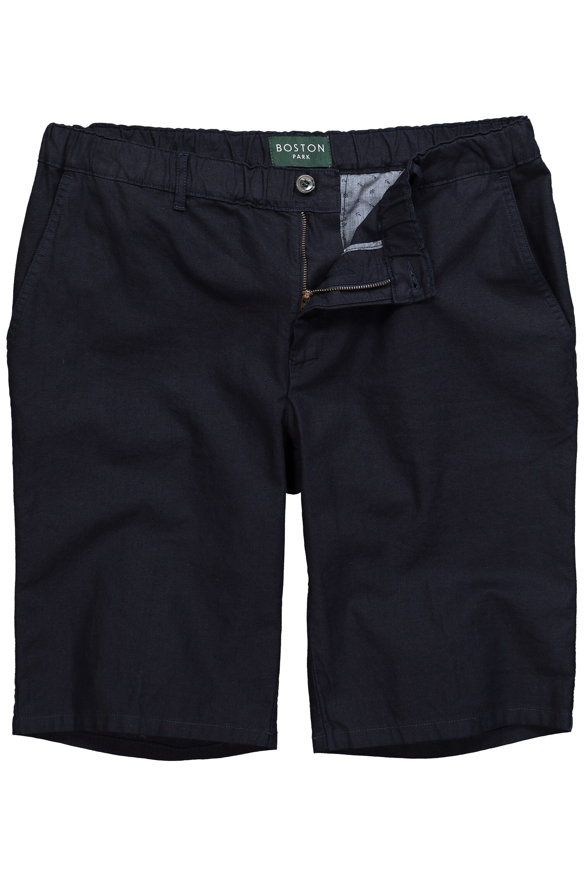 Boston Park Bermudas Leinenmix-Bermuda Regular Fit Dehnbund – Bild 2 von 5
