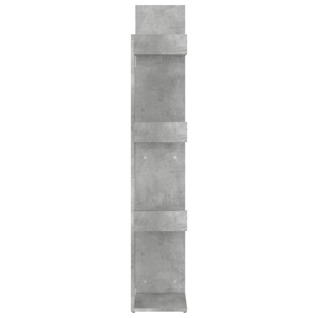 48x25,5x140 cm Betongrau Bücherregal Holzwerkstoff furnicato